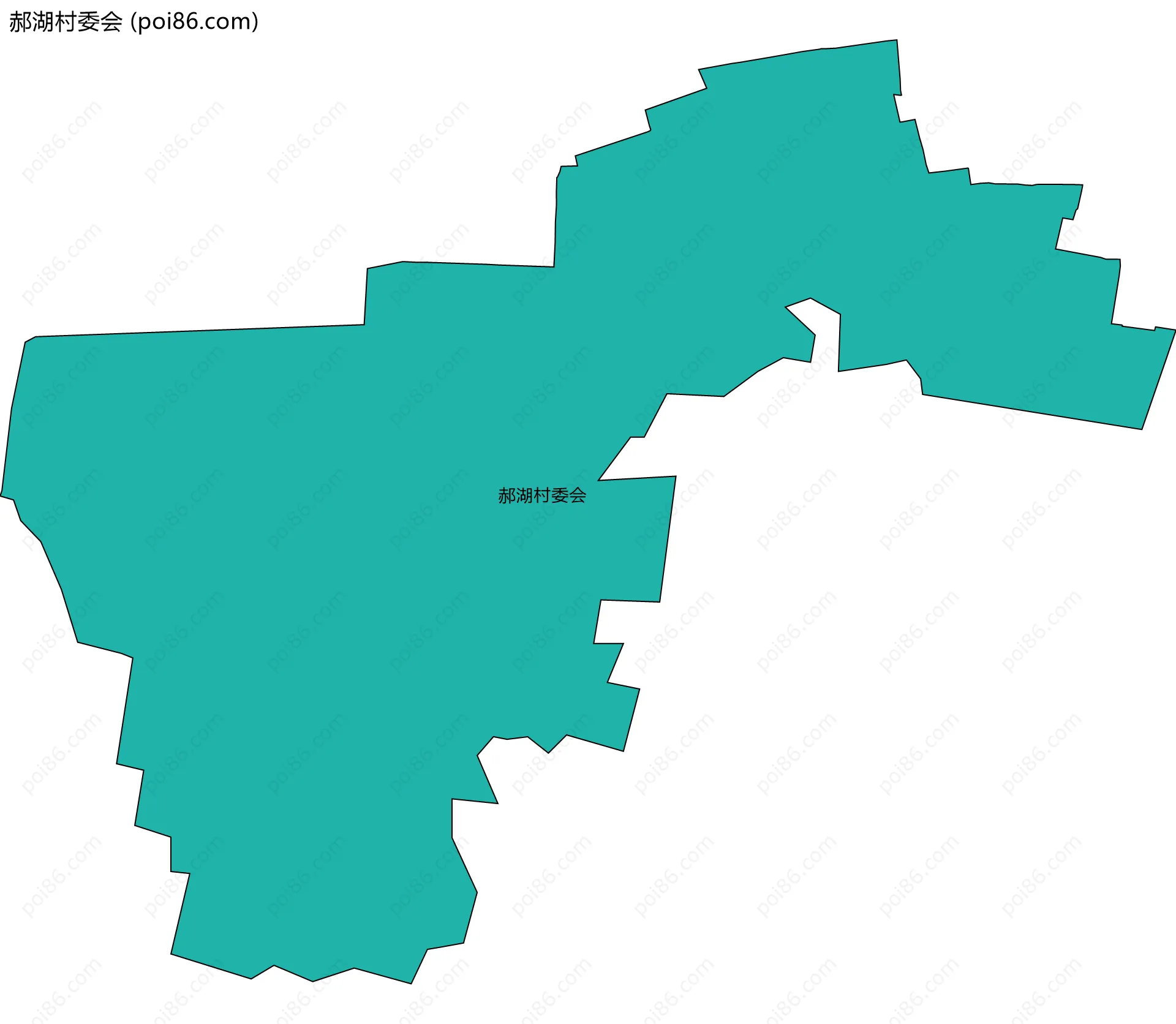 郝湖村委会边界地图