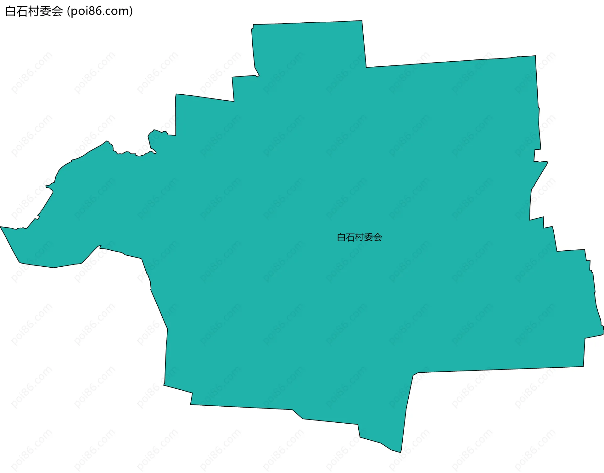 白石村委会边界地图
