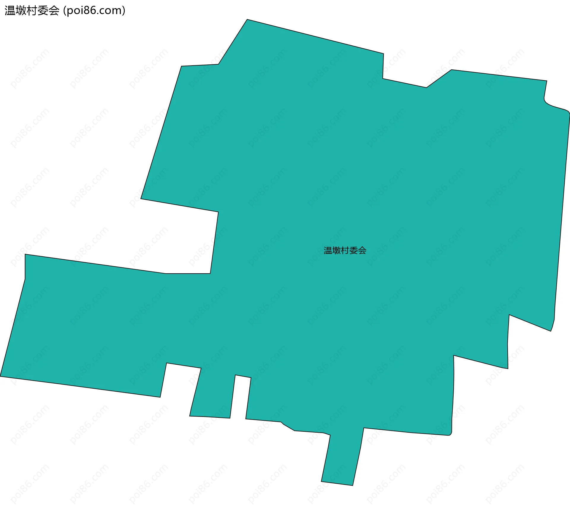 温墩村委会边界地图