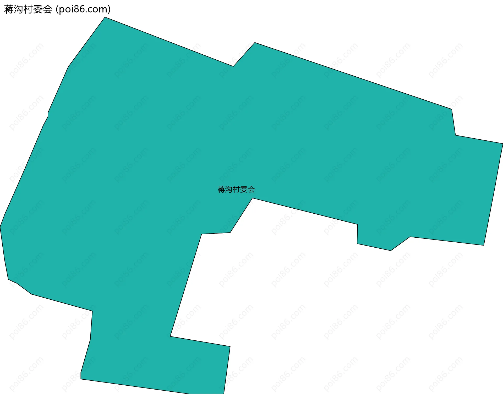 蒋沟村委会边界地图