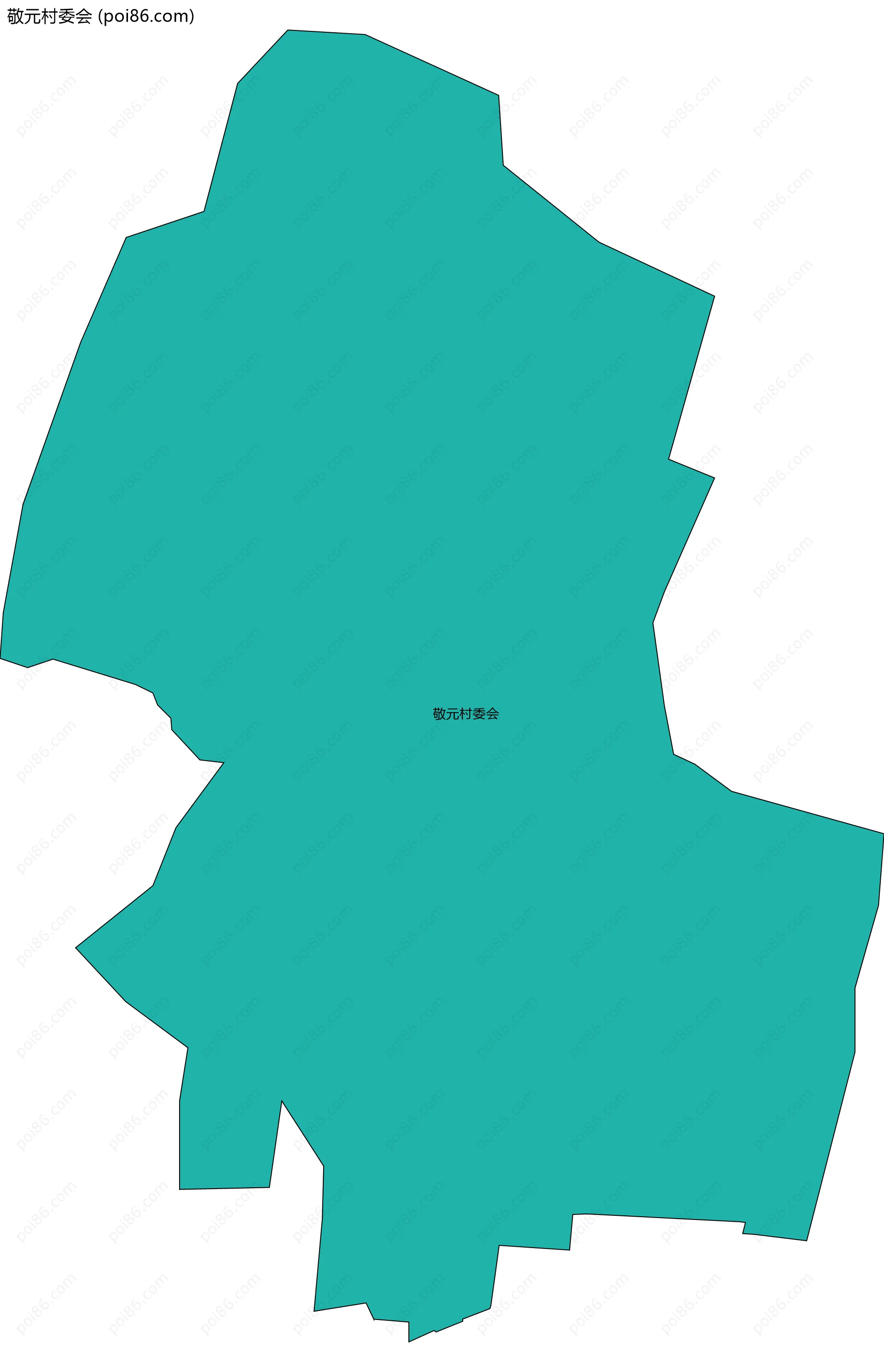 敬元村委会边界地图