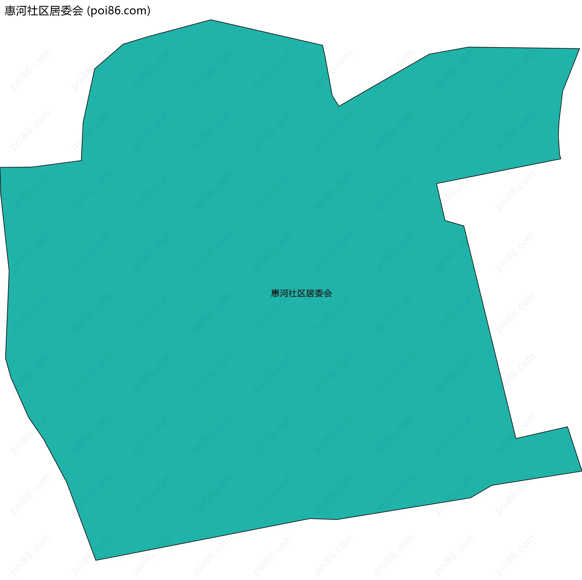 惠河社区居委会边界地图