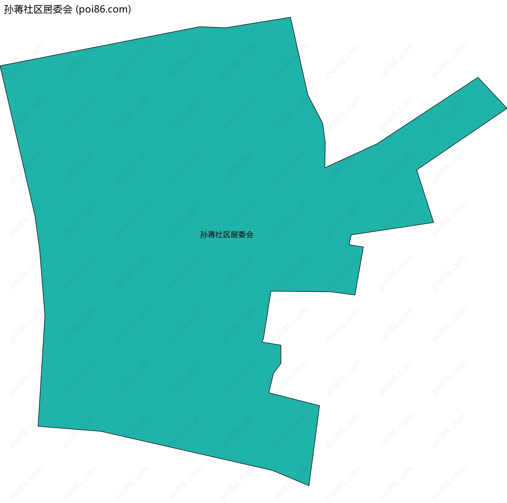 孙蒋社区居委会边界地图