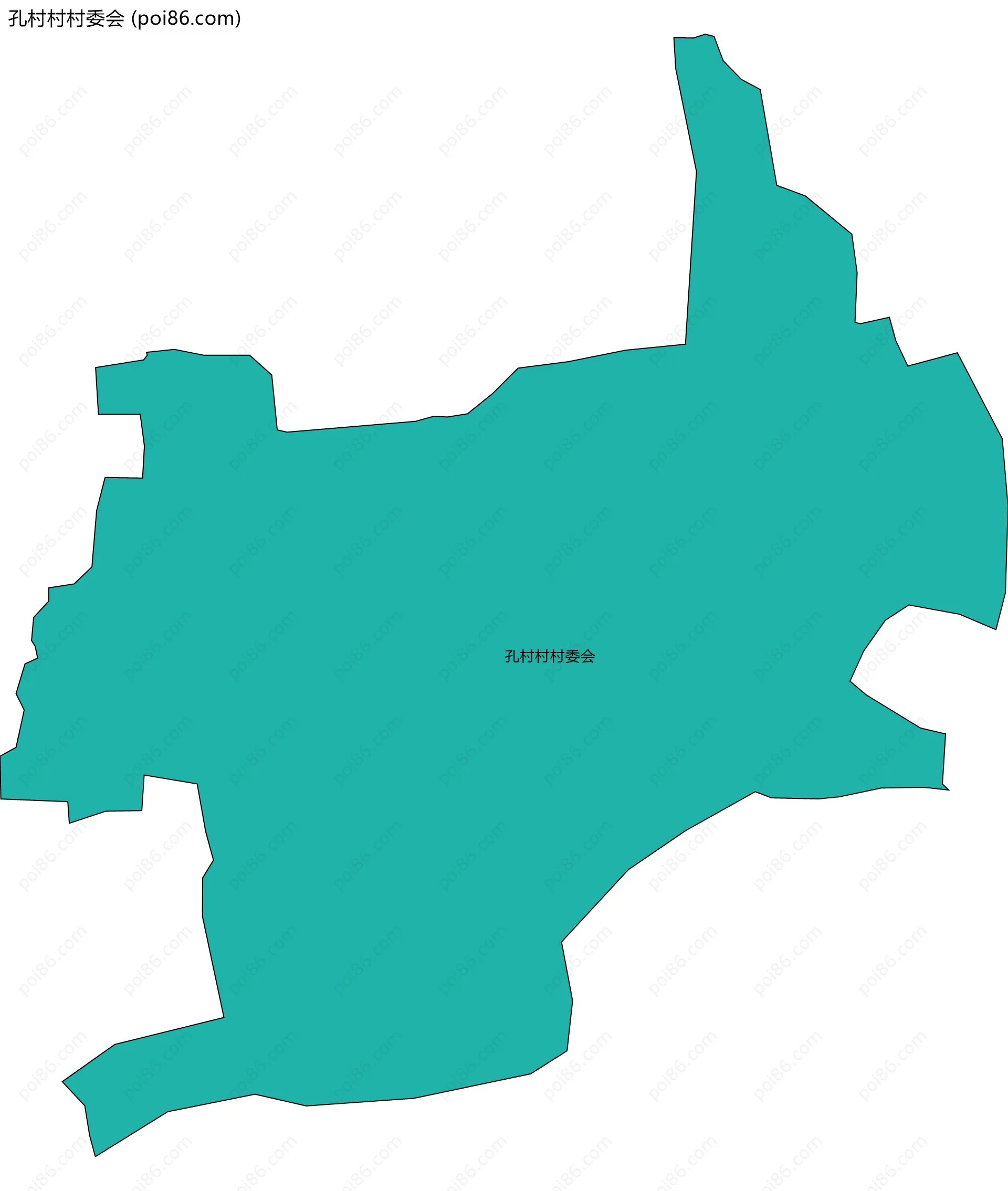 孔村村村委会边界地图