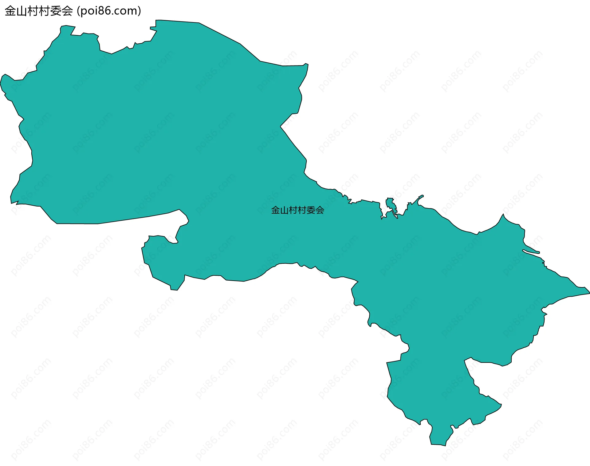 金山村村委会边界地图