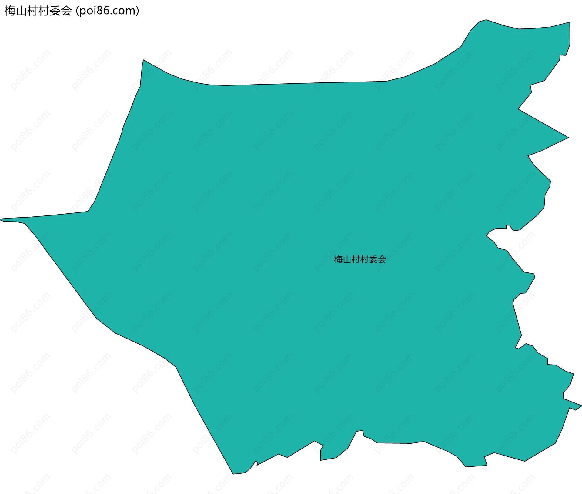梅山村村委会边界地图