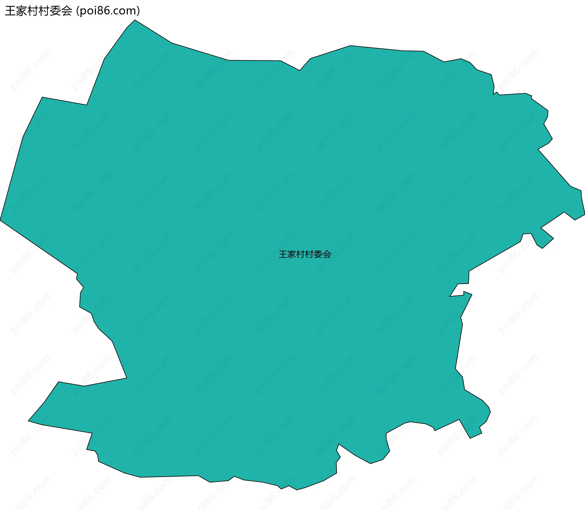 王家村村委会边界地图
