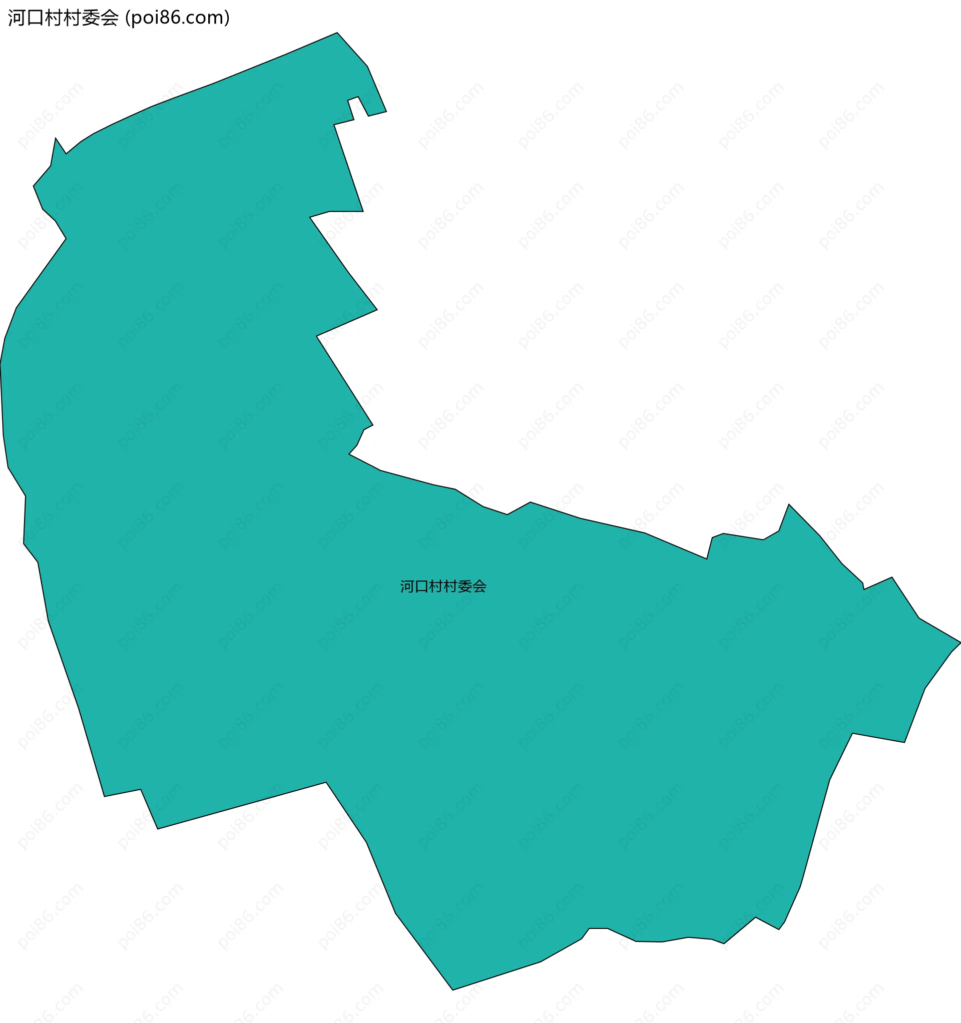 河口村村委会边界地图