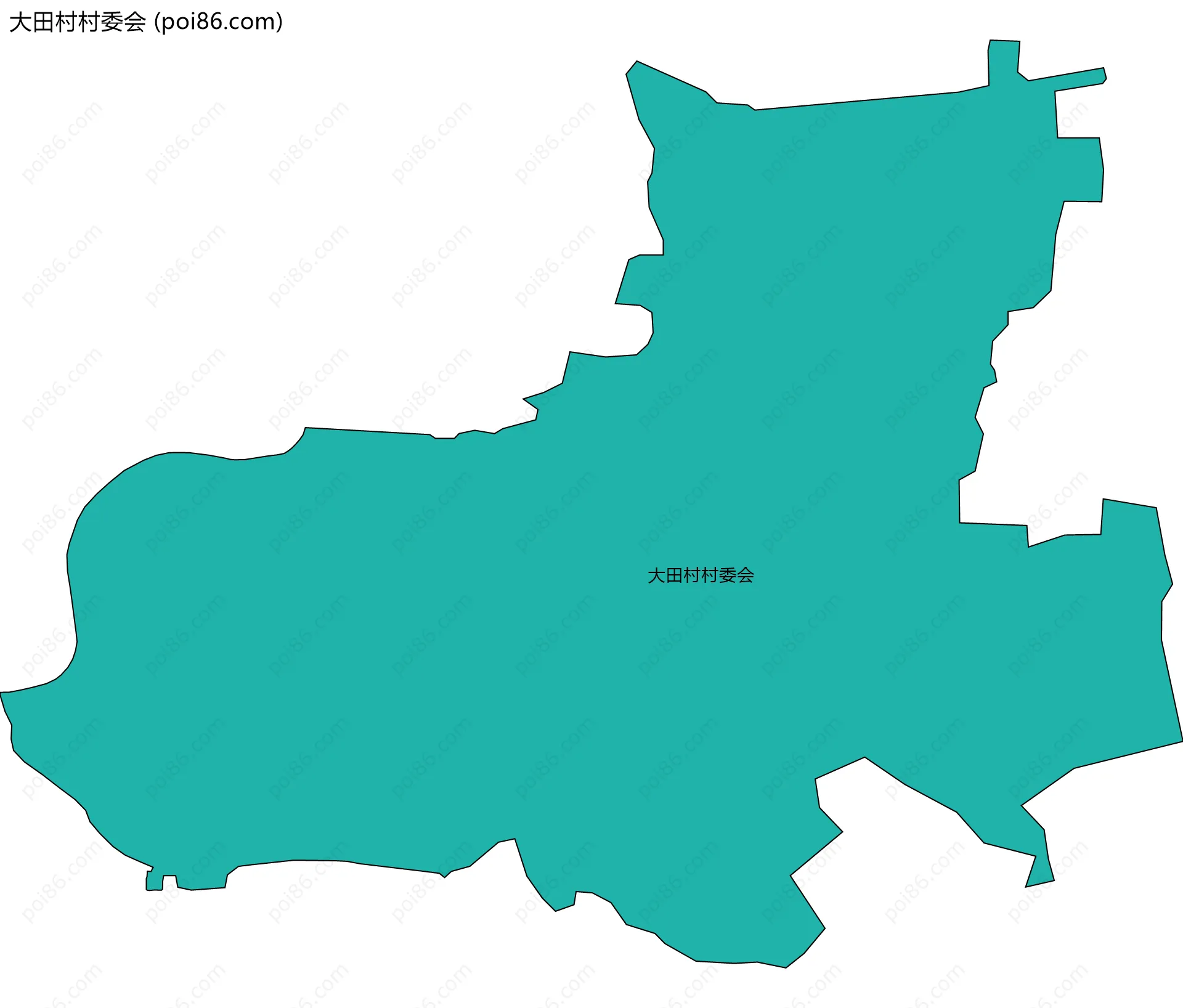 大田村村委会边界地图