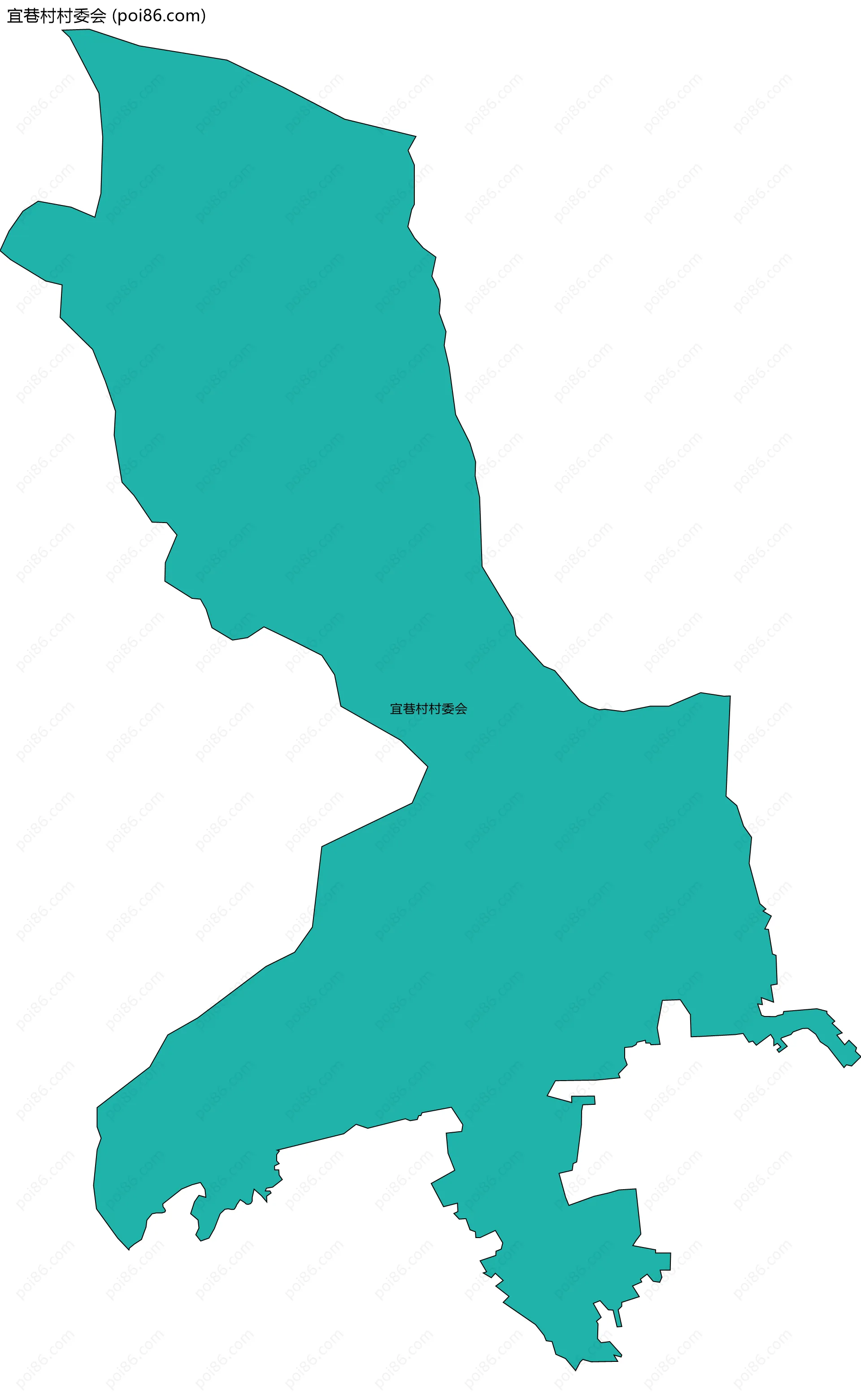宜巷村村委会边界地图