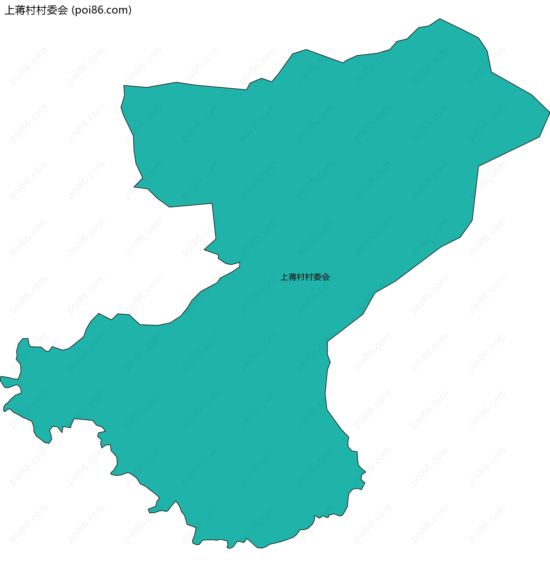 上蒋村村委会边界地图