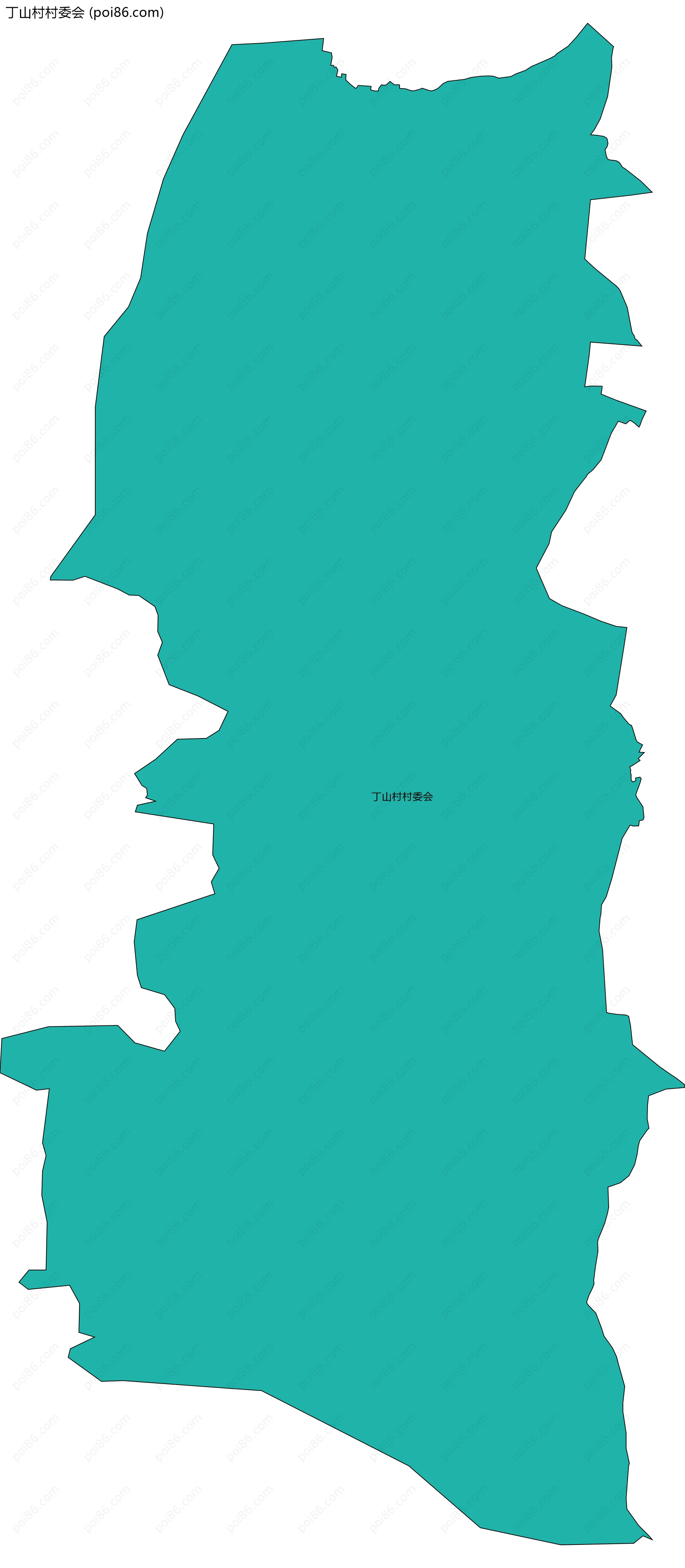 丁山村村委会边界地图