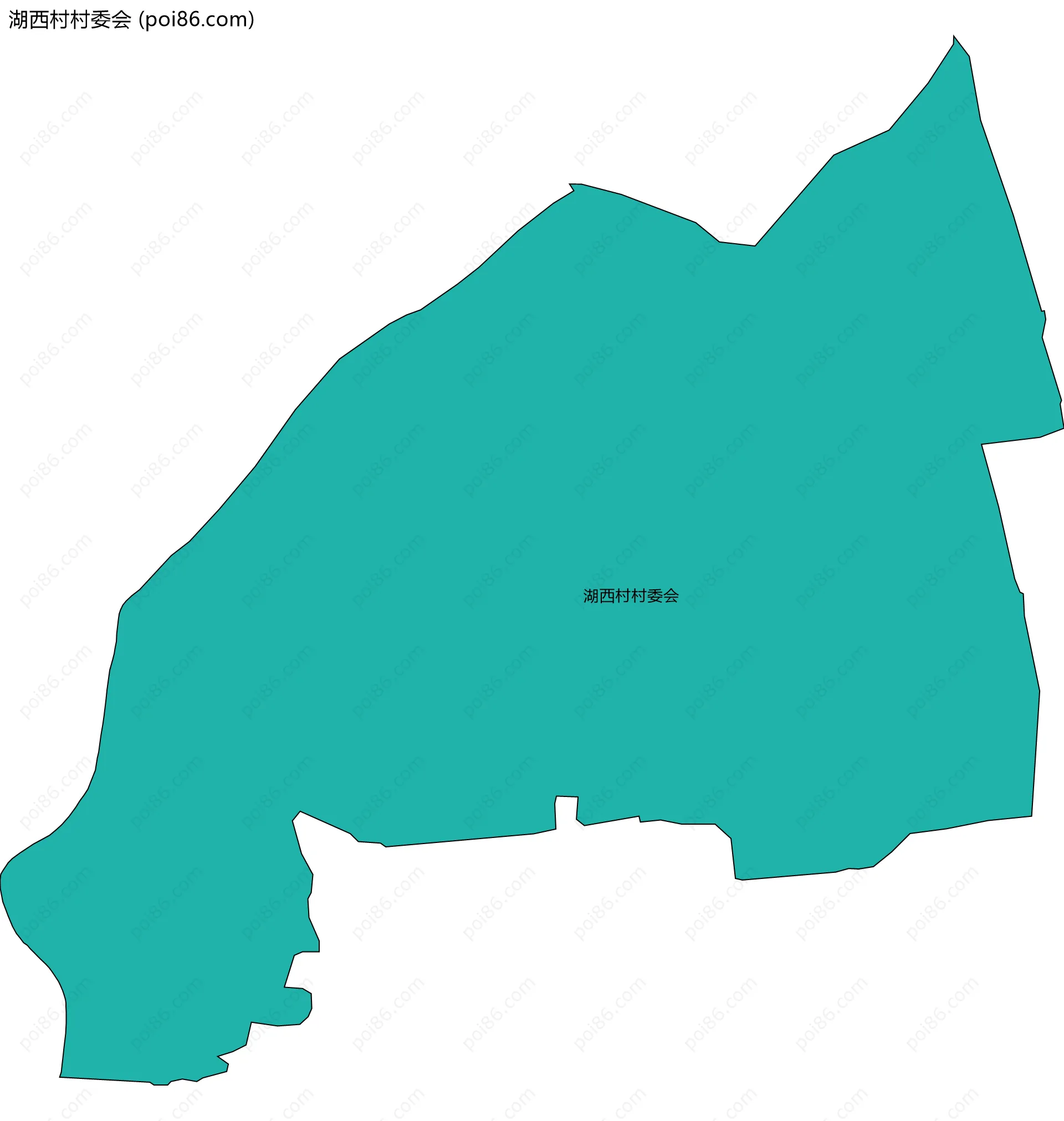 湖西村村委会边界地图