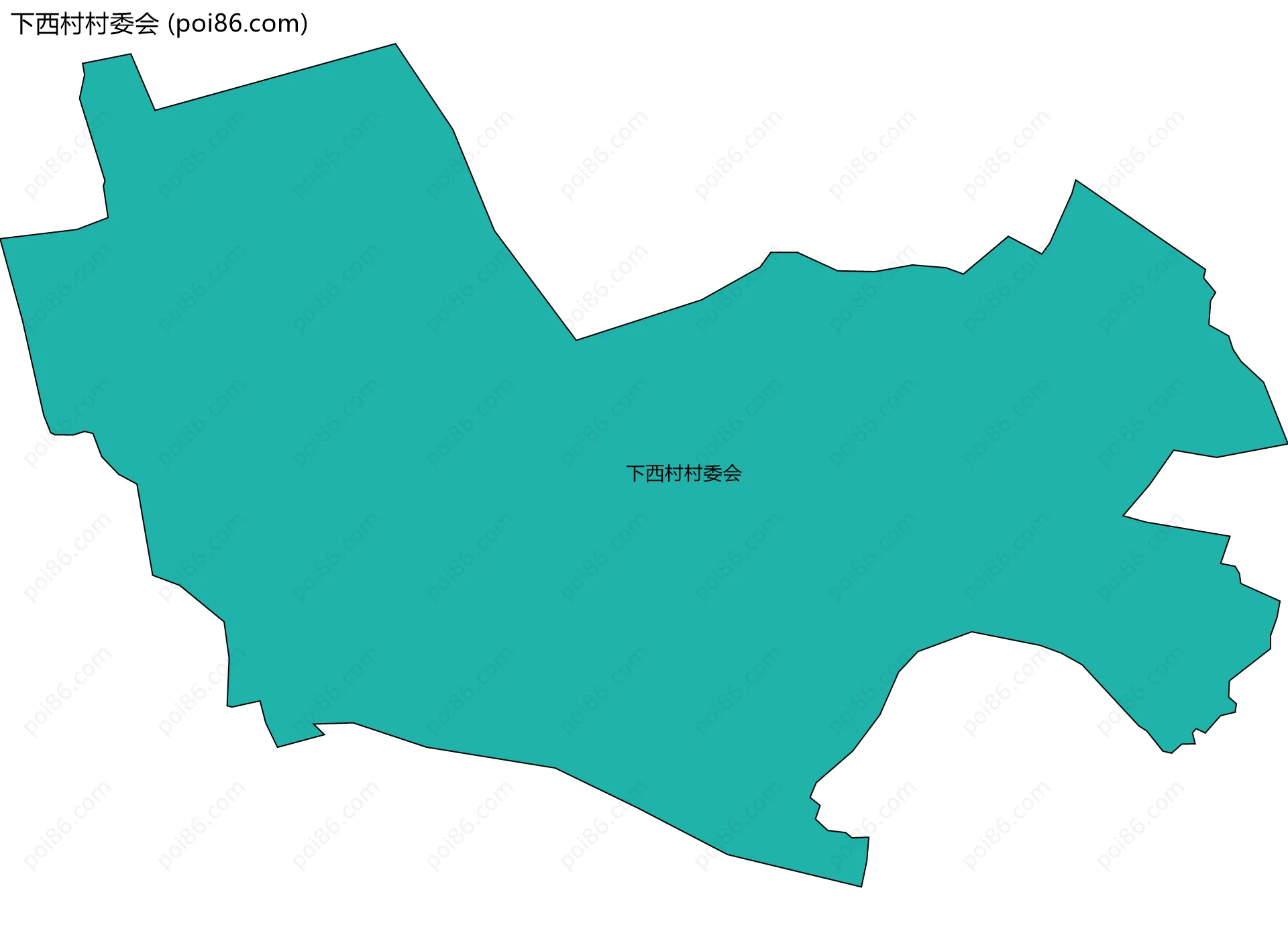 下西村村委会边界地图