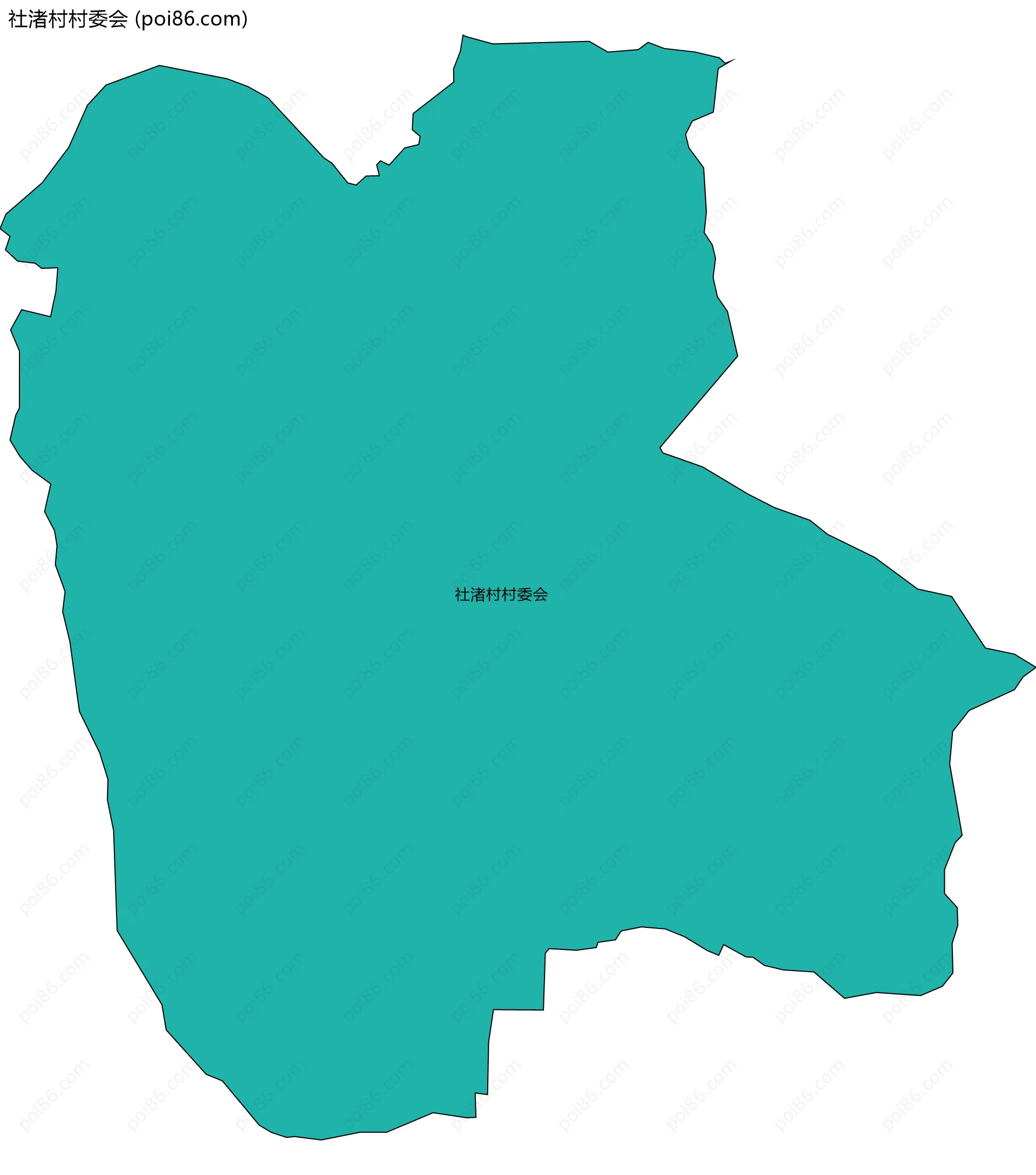 社渚村村委会边界地图