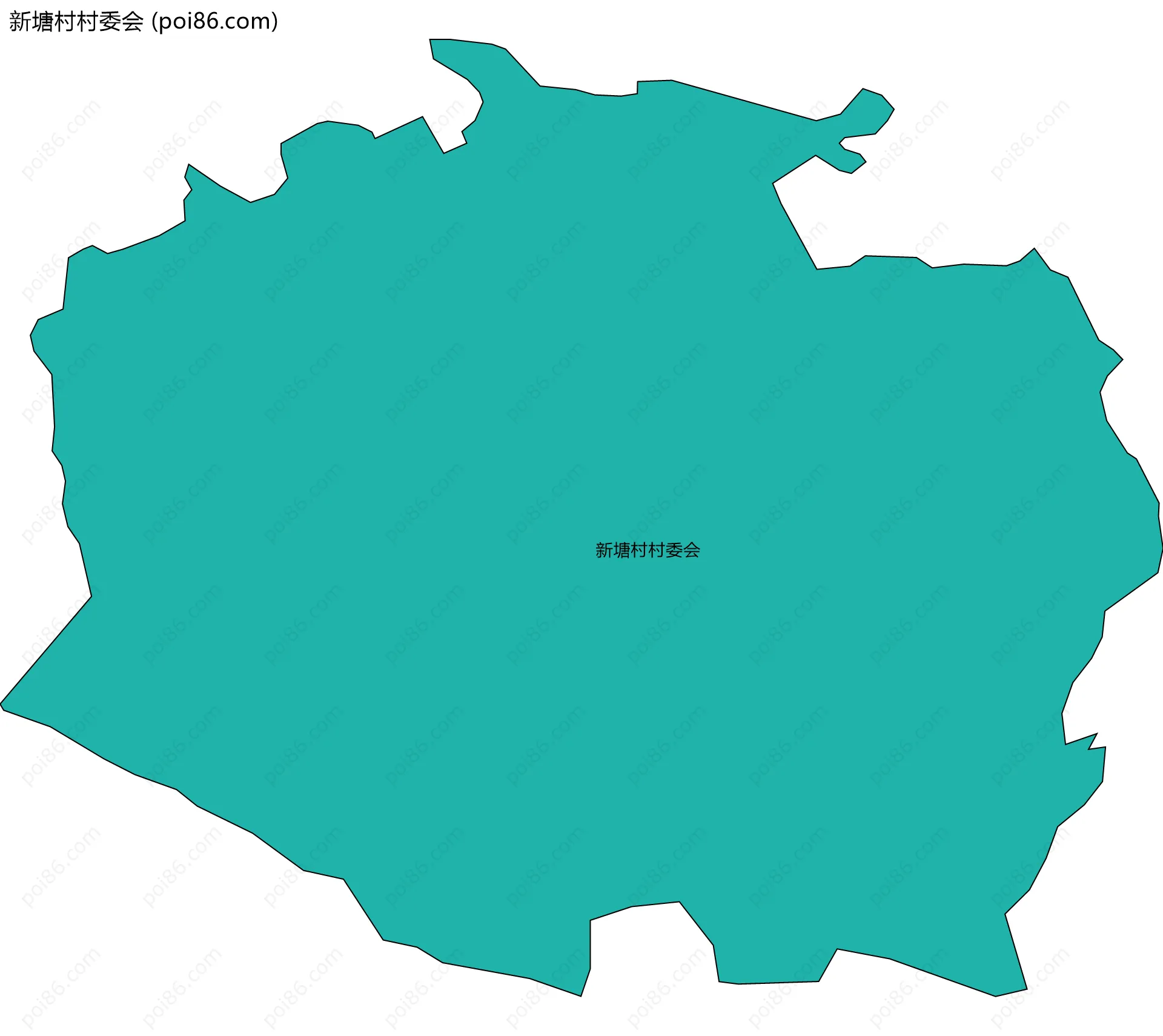 新塘村村委会边界地图