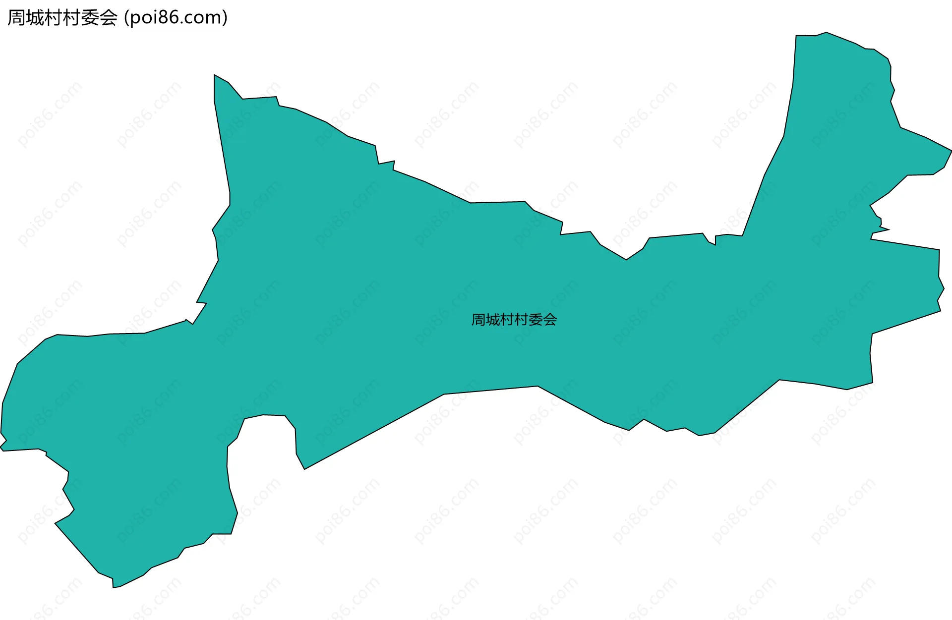 周城村村委会边界地图