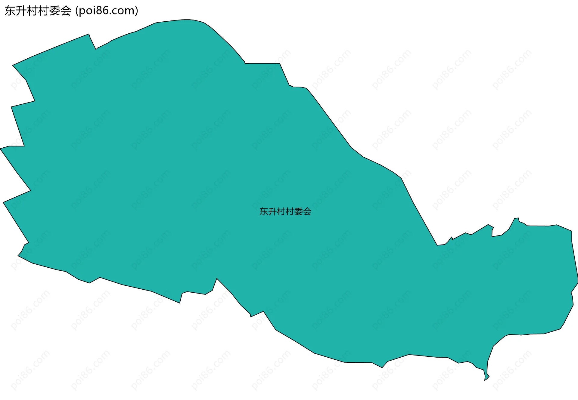东升村村委会边界地图