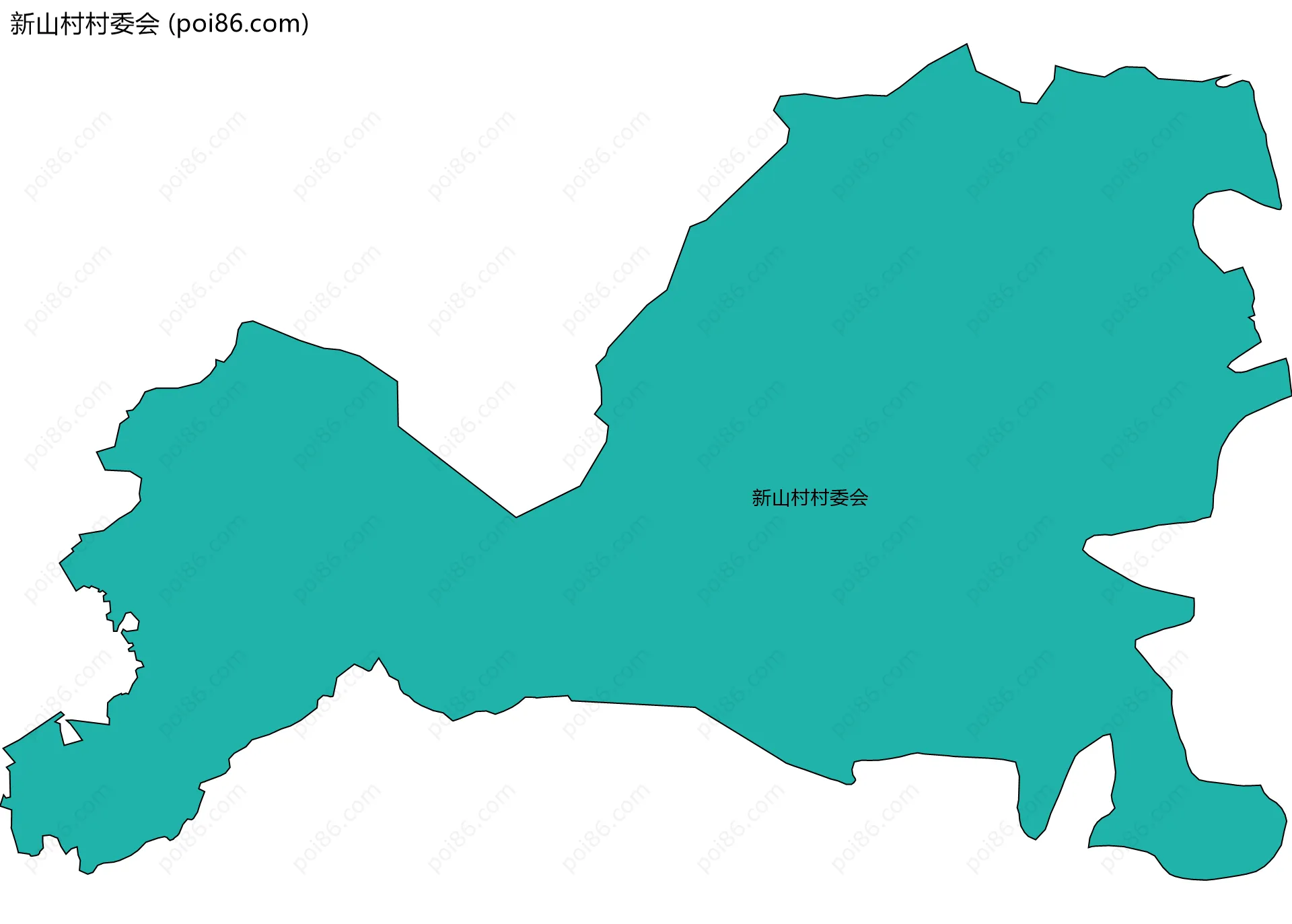 新山村村委会边界地图