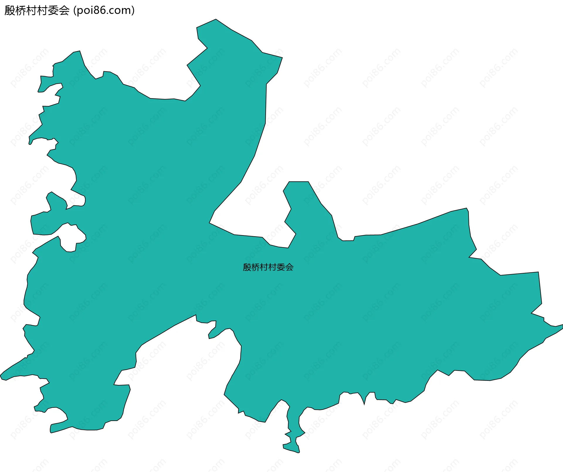 殷桥村村委会边界地图