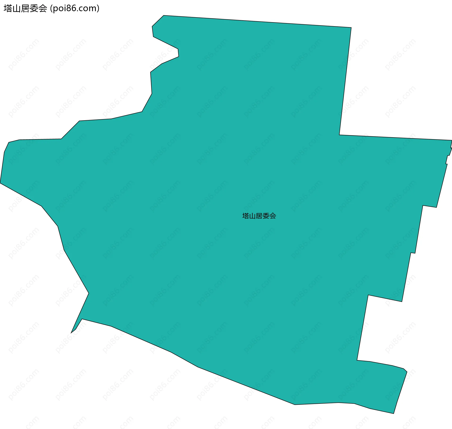 塔山居委会边界地图