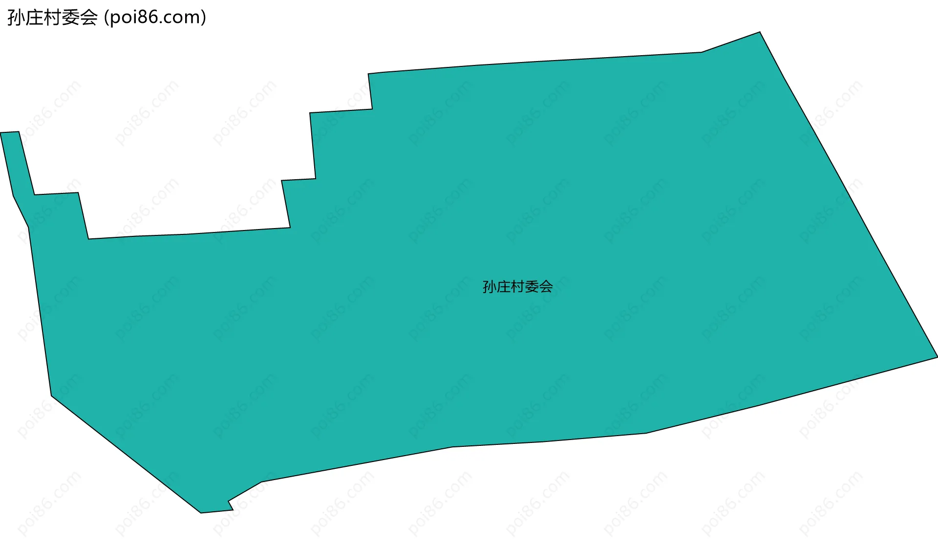 孙庄村委会边界地图