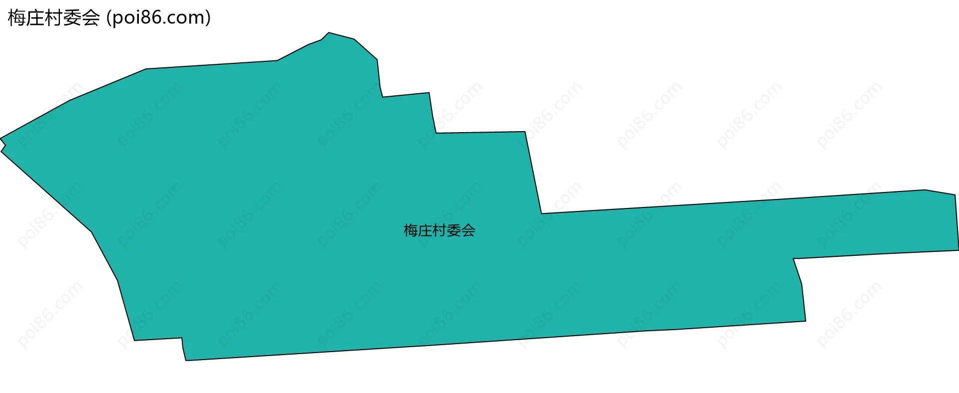 梅庄村委会边界地图