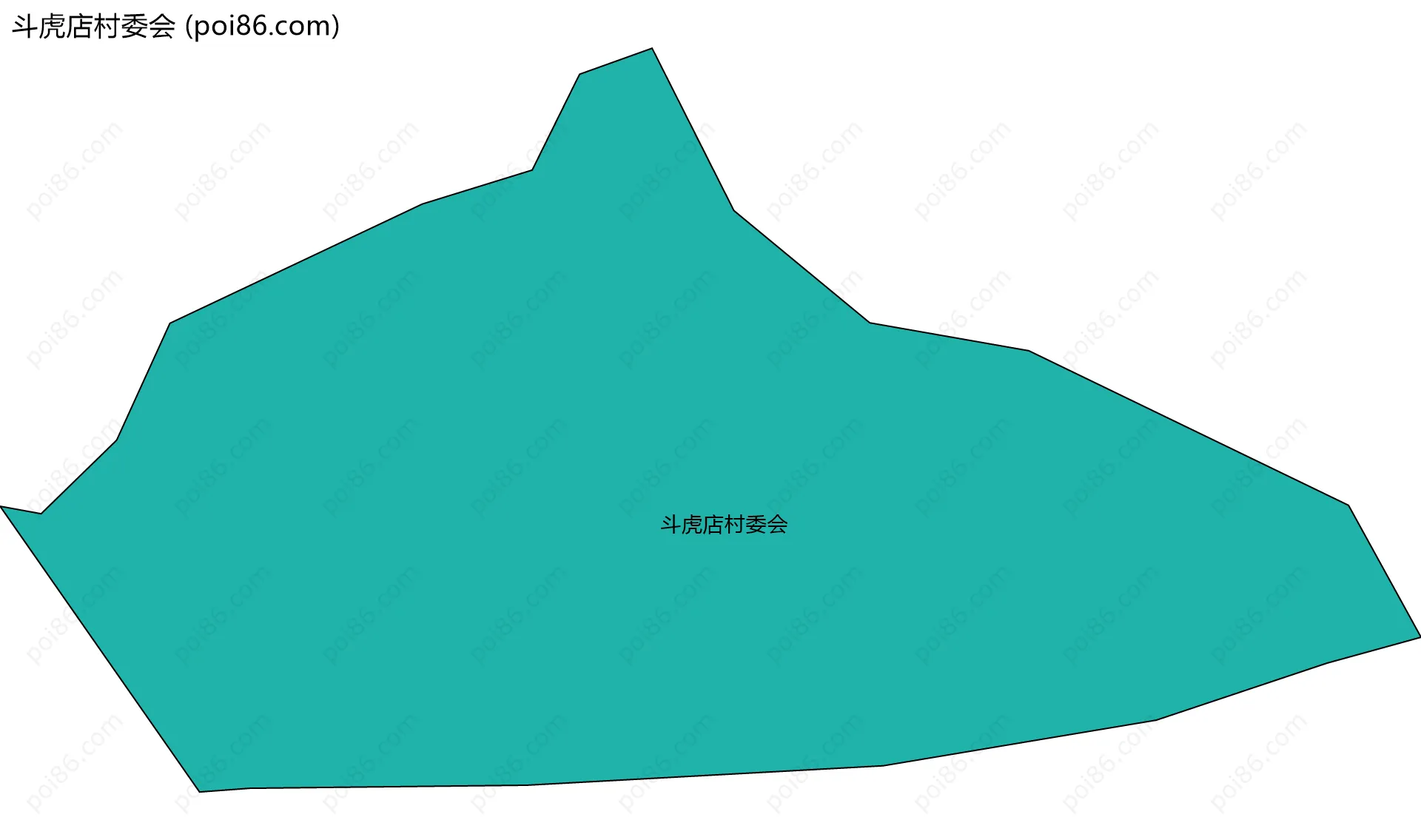 斗虎店村委会边界地图