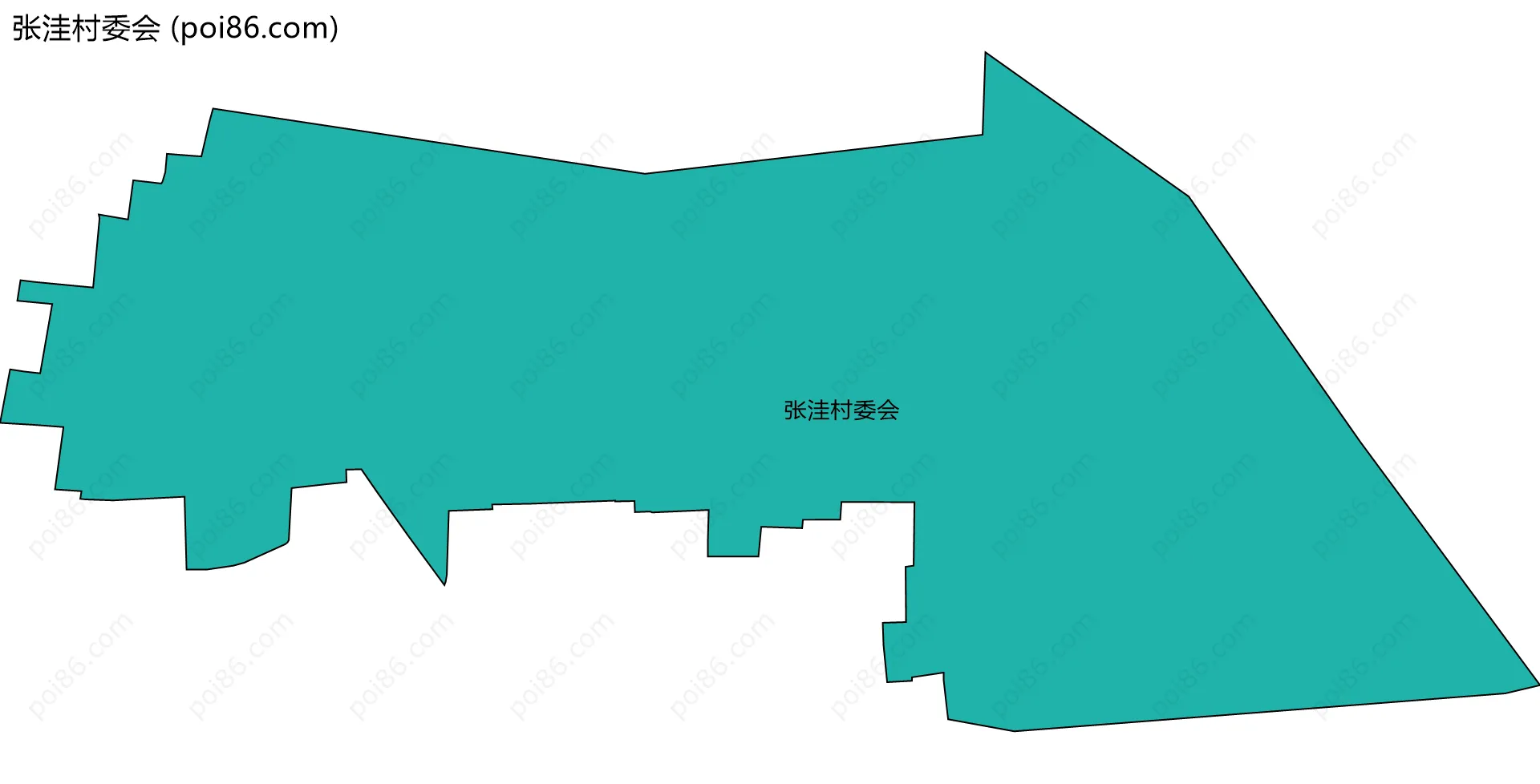 张洼村委会边界地图