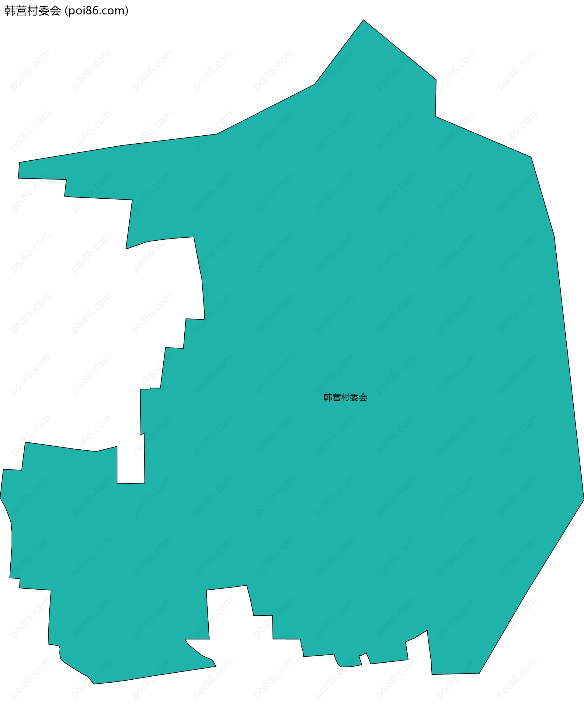 韩营村委会边界地图