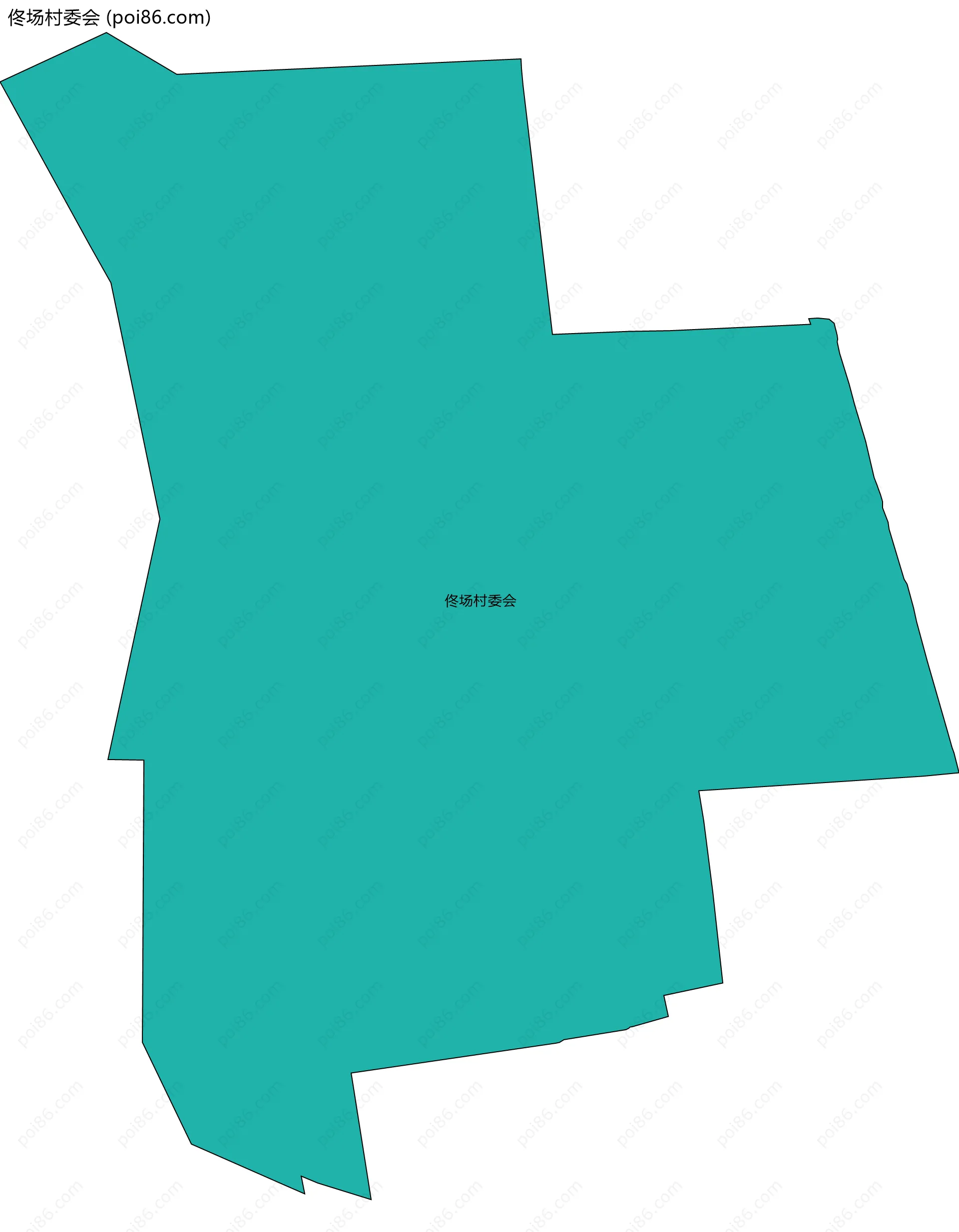 佟场村委会边界地图