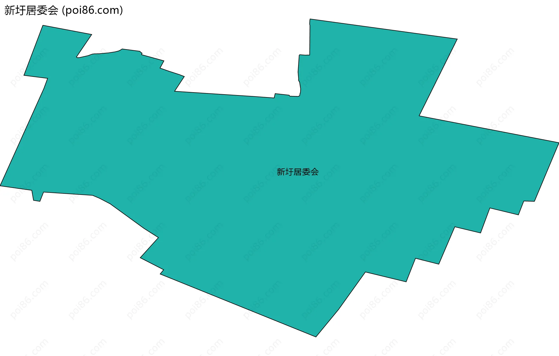 新圩居委会边界地图