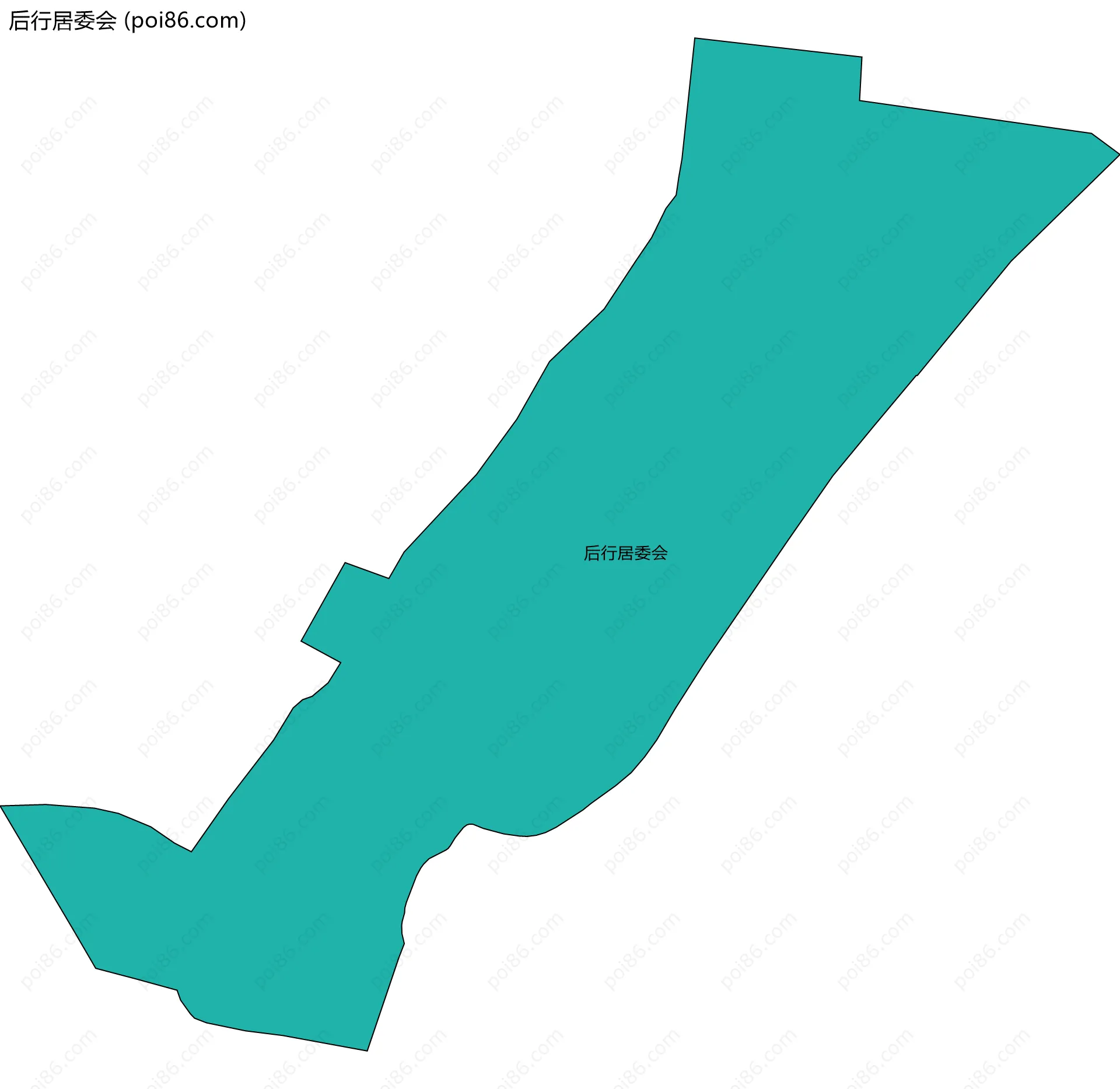后行居委会边界地图