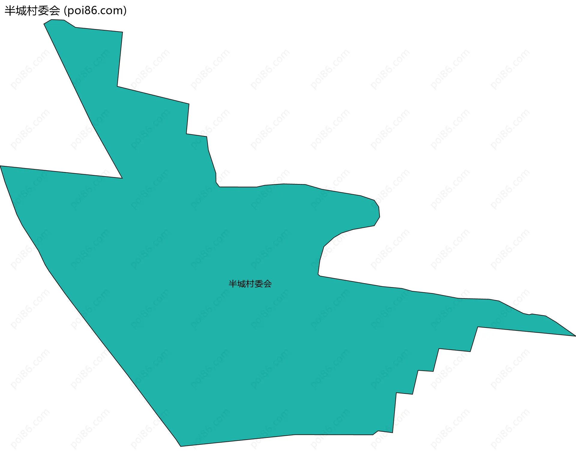 半城村委会边界地图