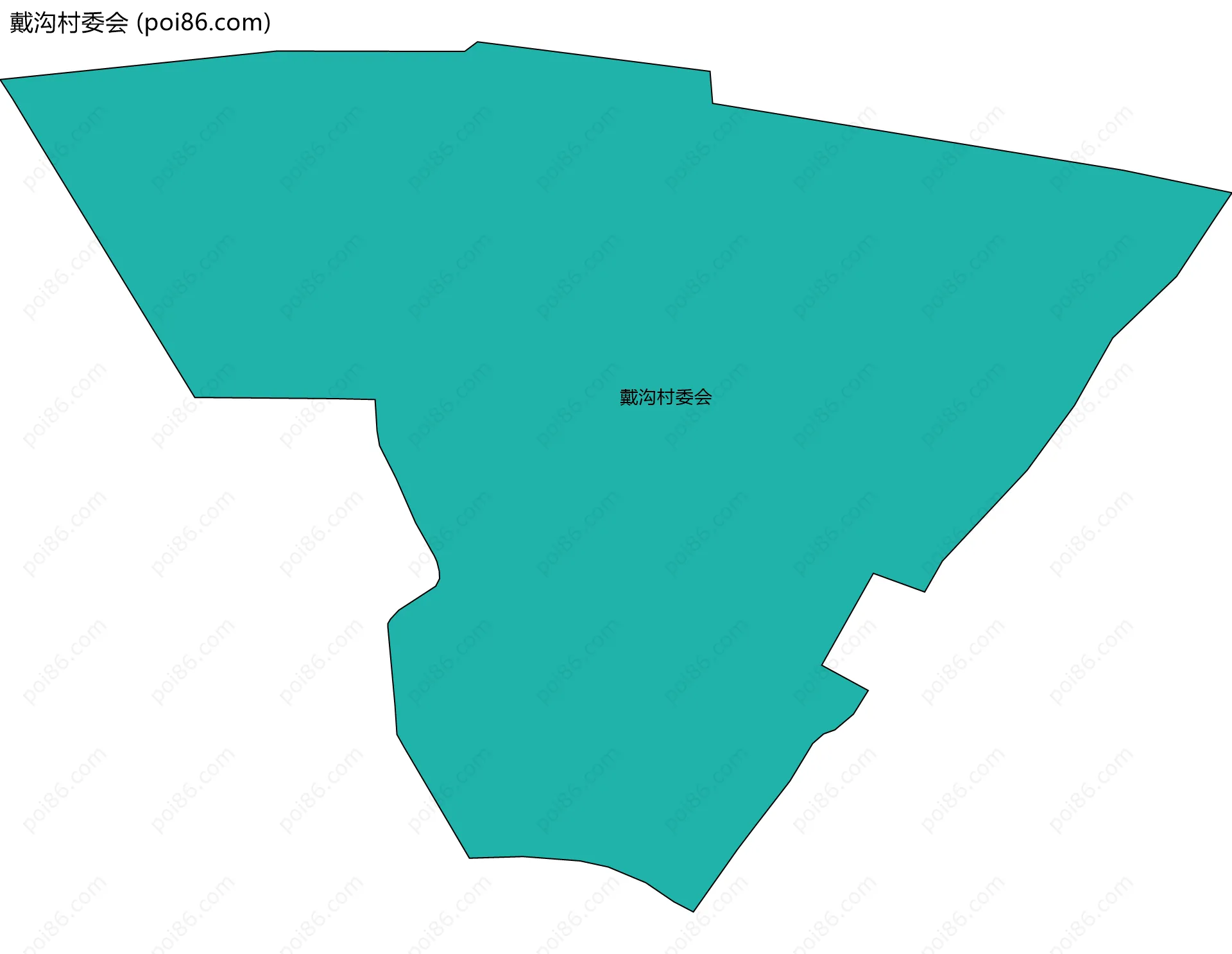 戴沟村委会边界地图