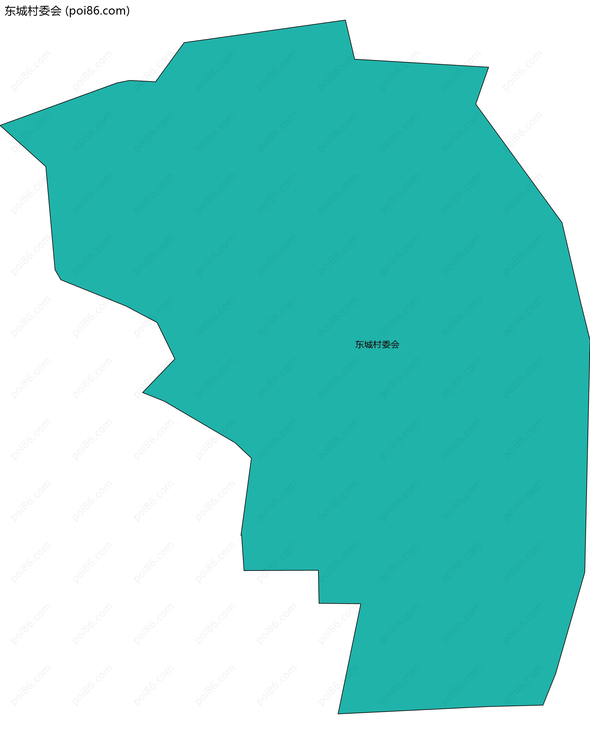 东城村委会边界地图