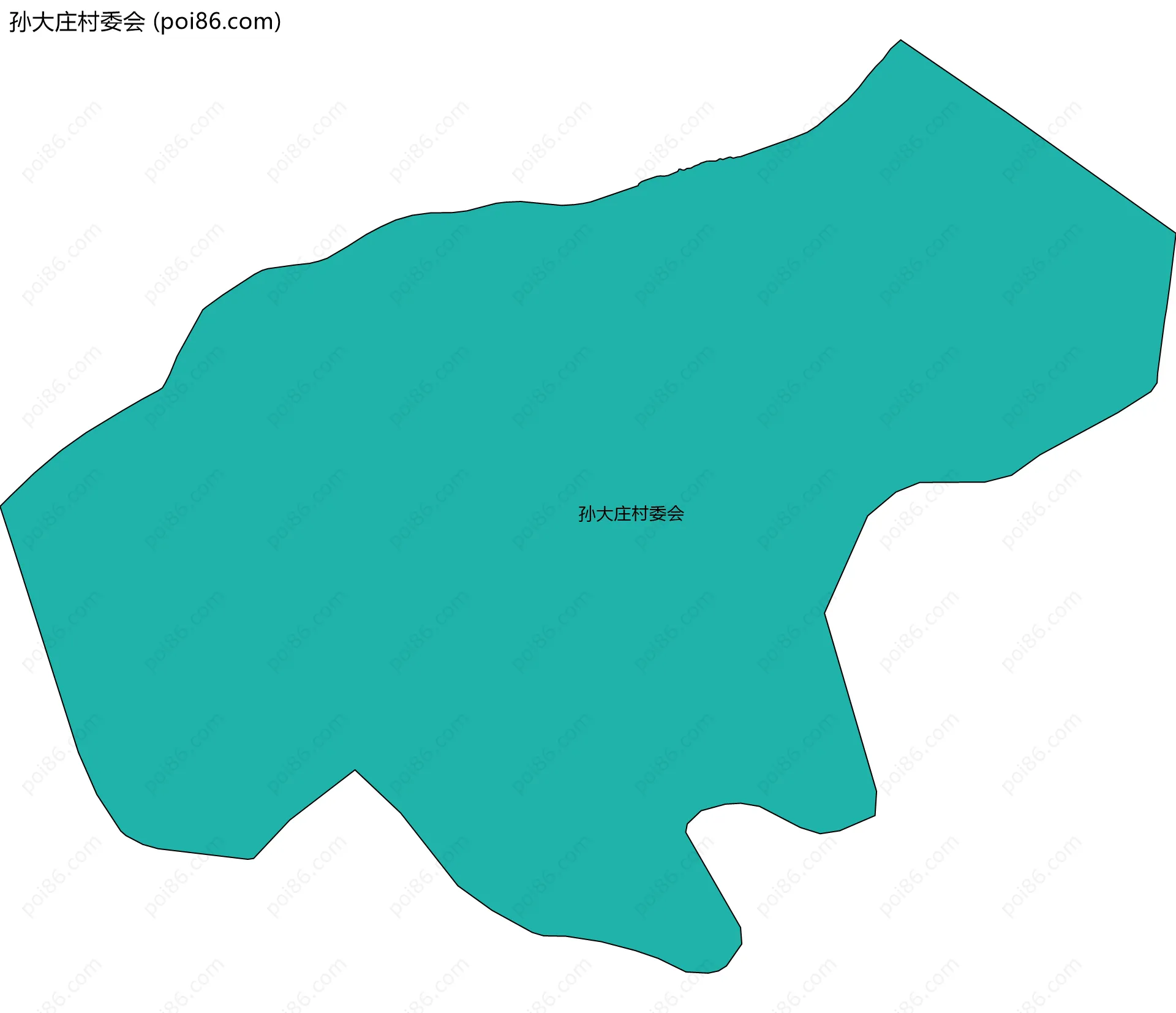 孙大庄村委会边界地图