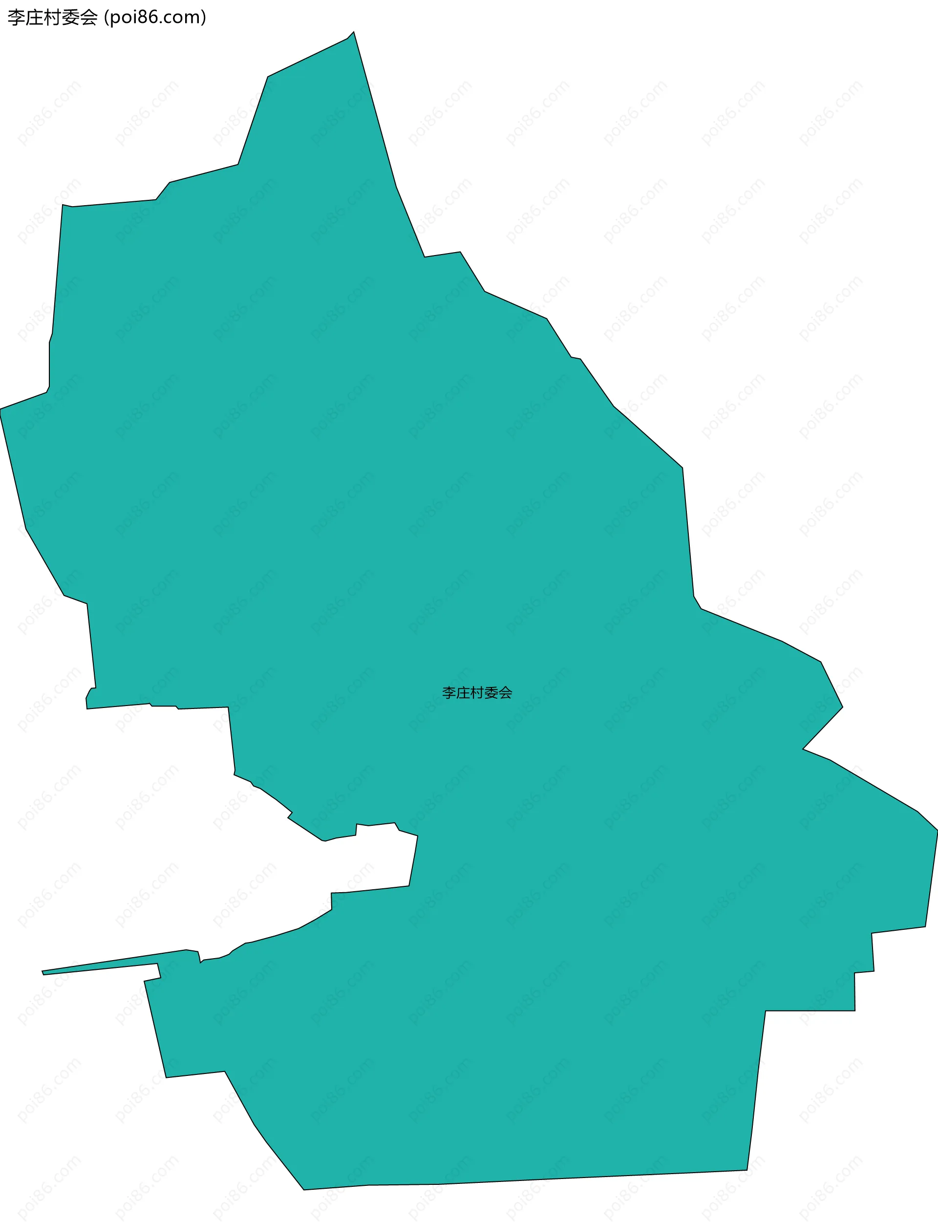 李庄村委会边界地图