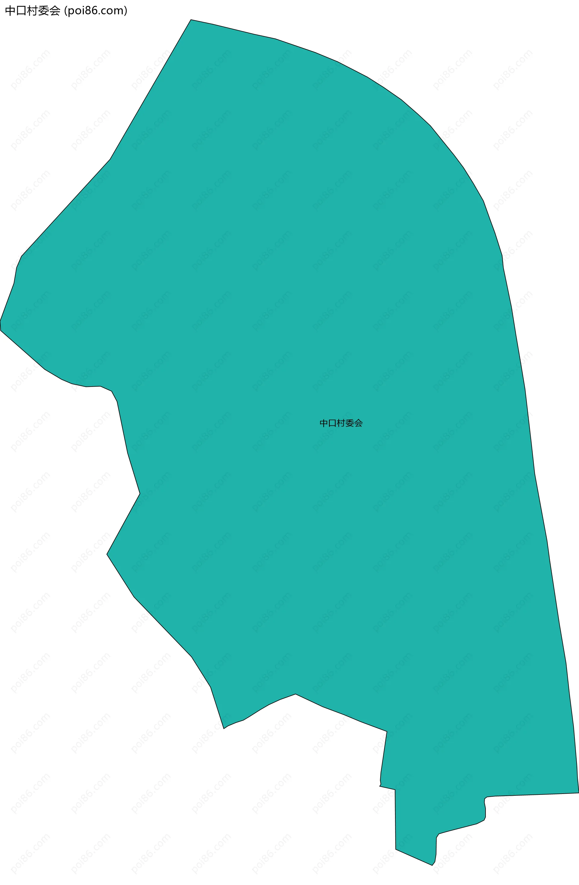 中口村委会边界地图