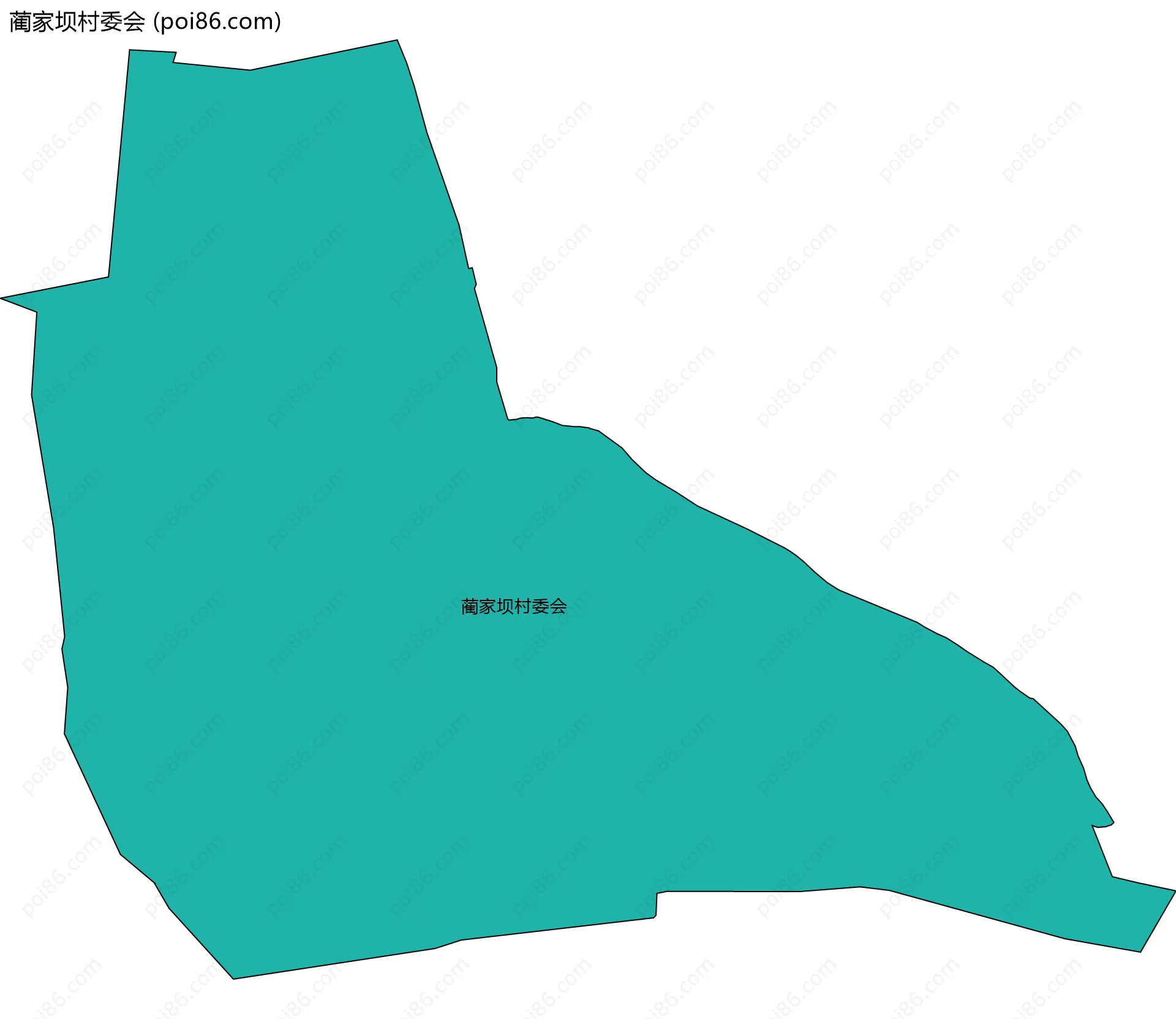 蔺家坝村委会边界地图