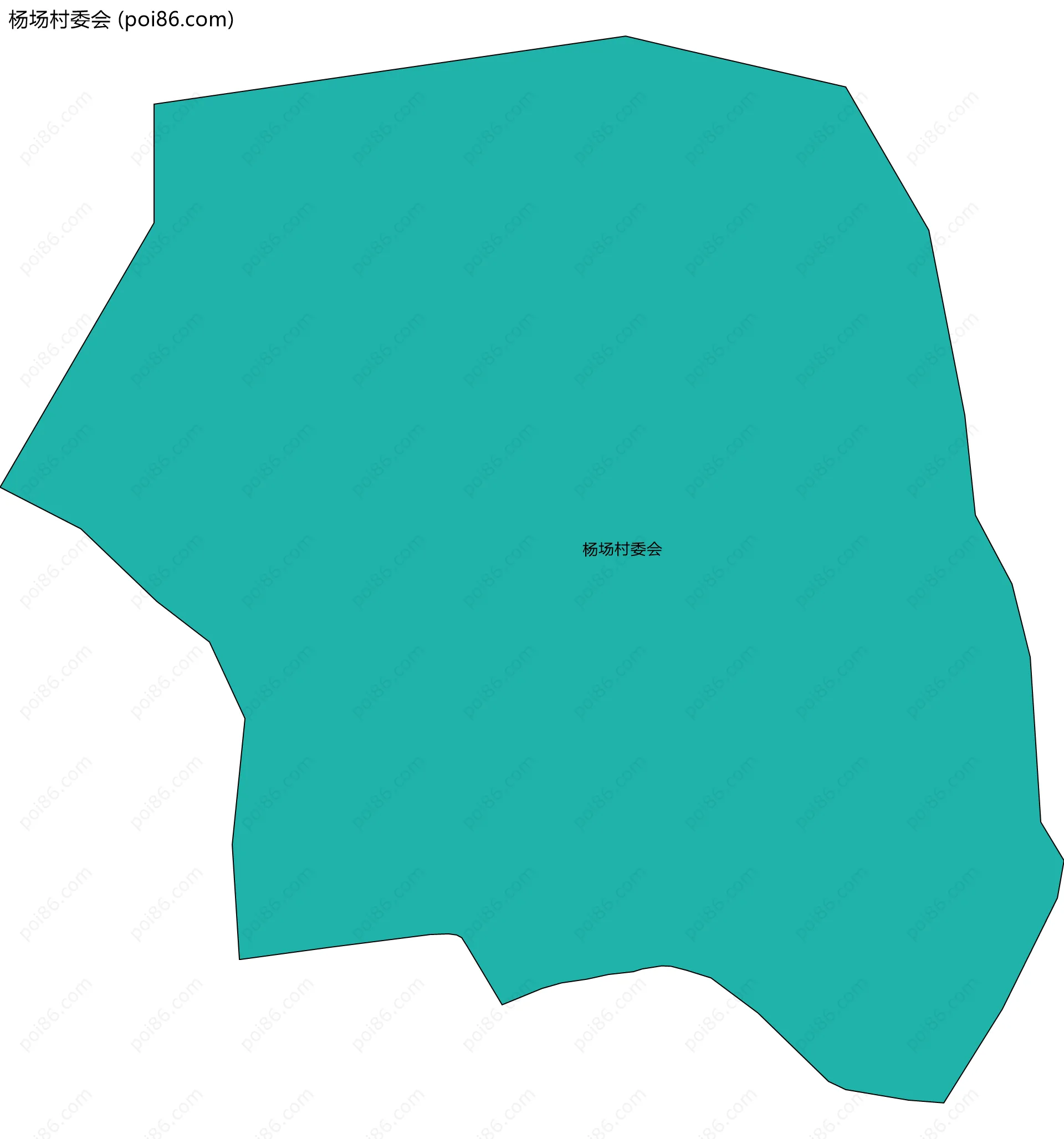 杨场村委会边界地图