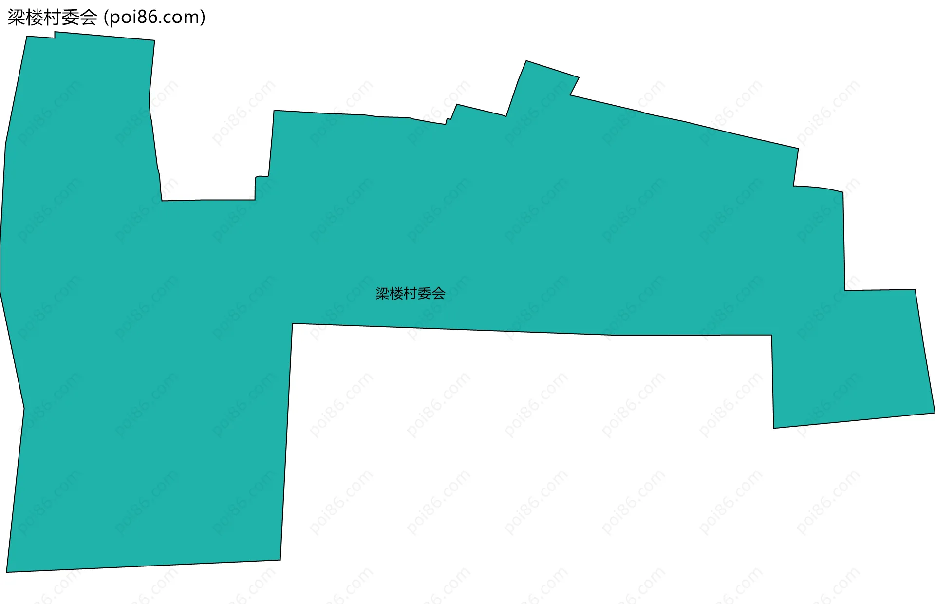 梁楼村委会边界地图
