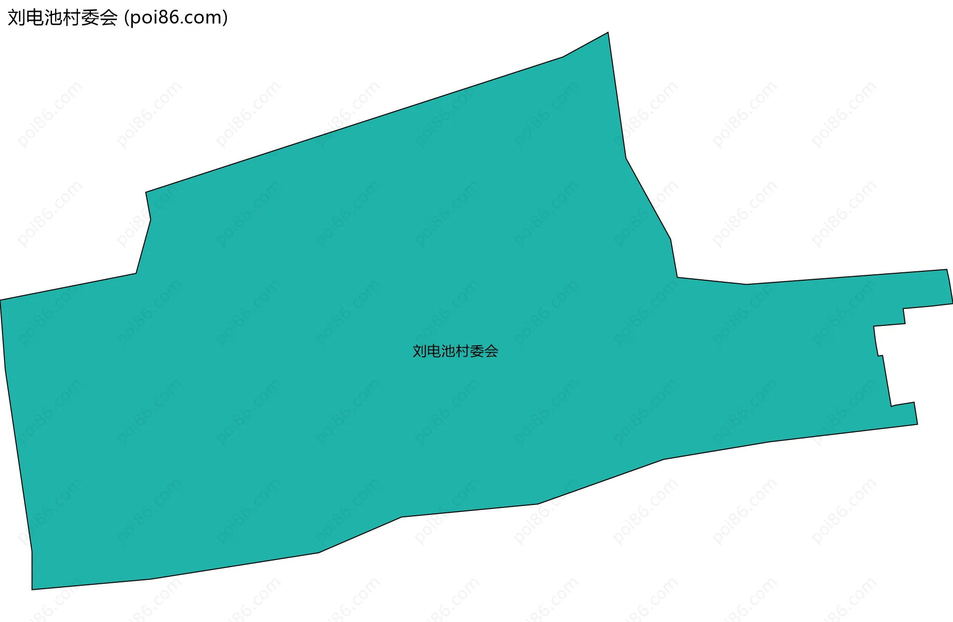 刘电池村委会边界地图
