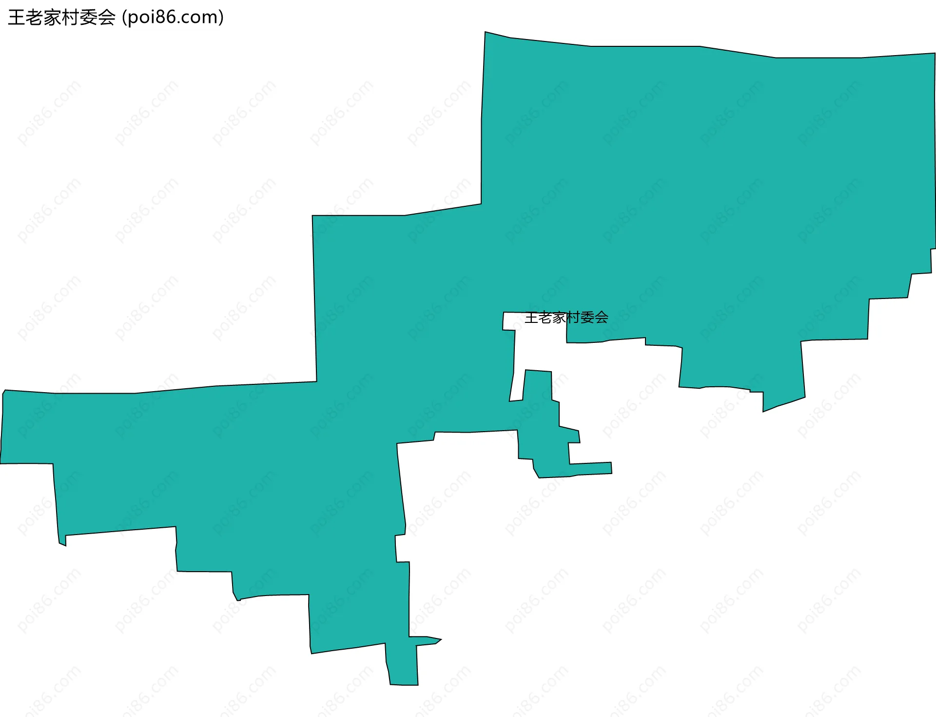 王老家村委会边界地图