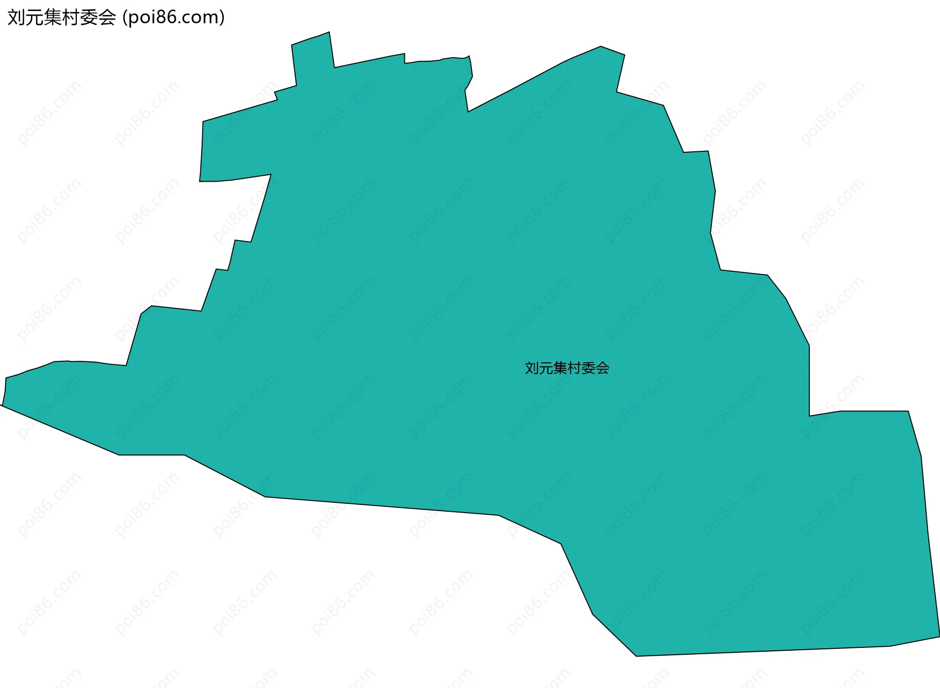 刘元集村委会边界地图