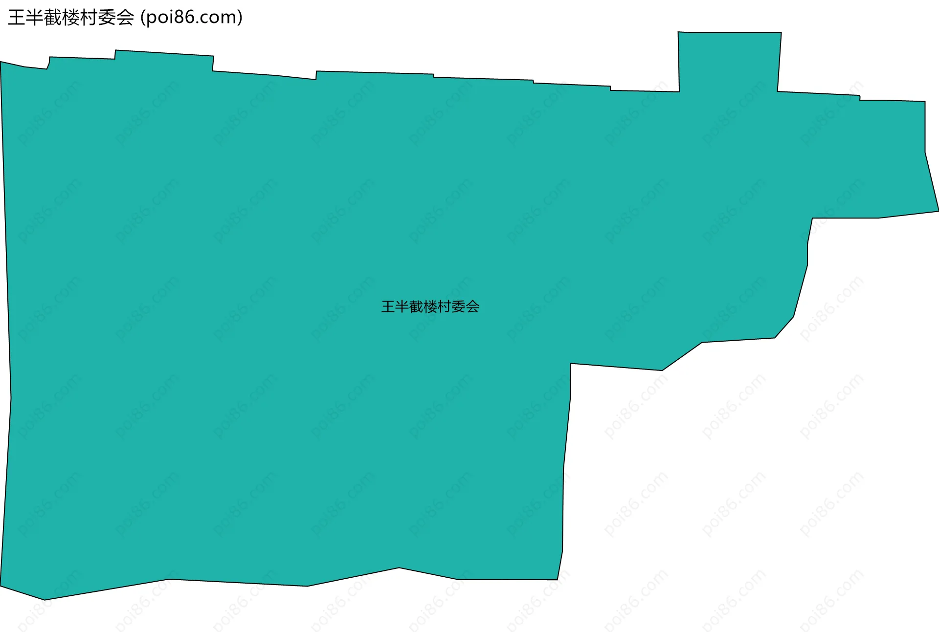 王半截楼村委会边界地图