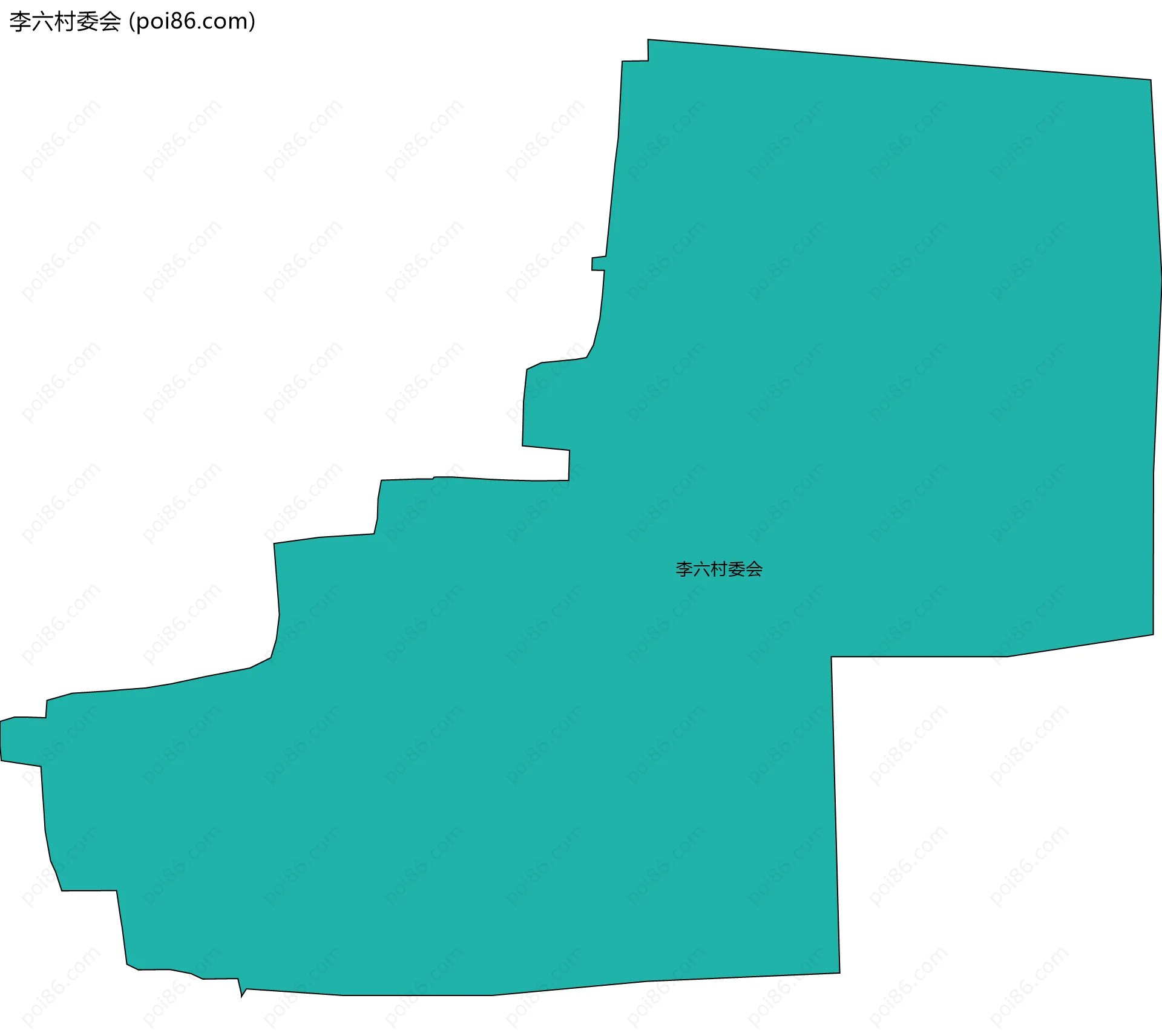 李六村委会边界地图