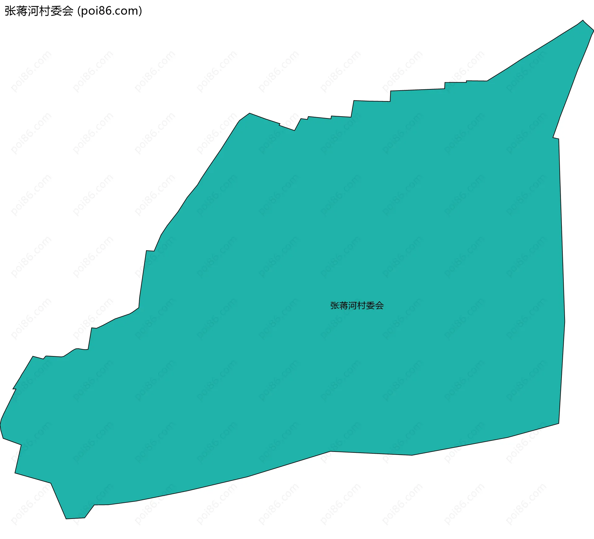 张蒋河村委会边界地图