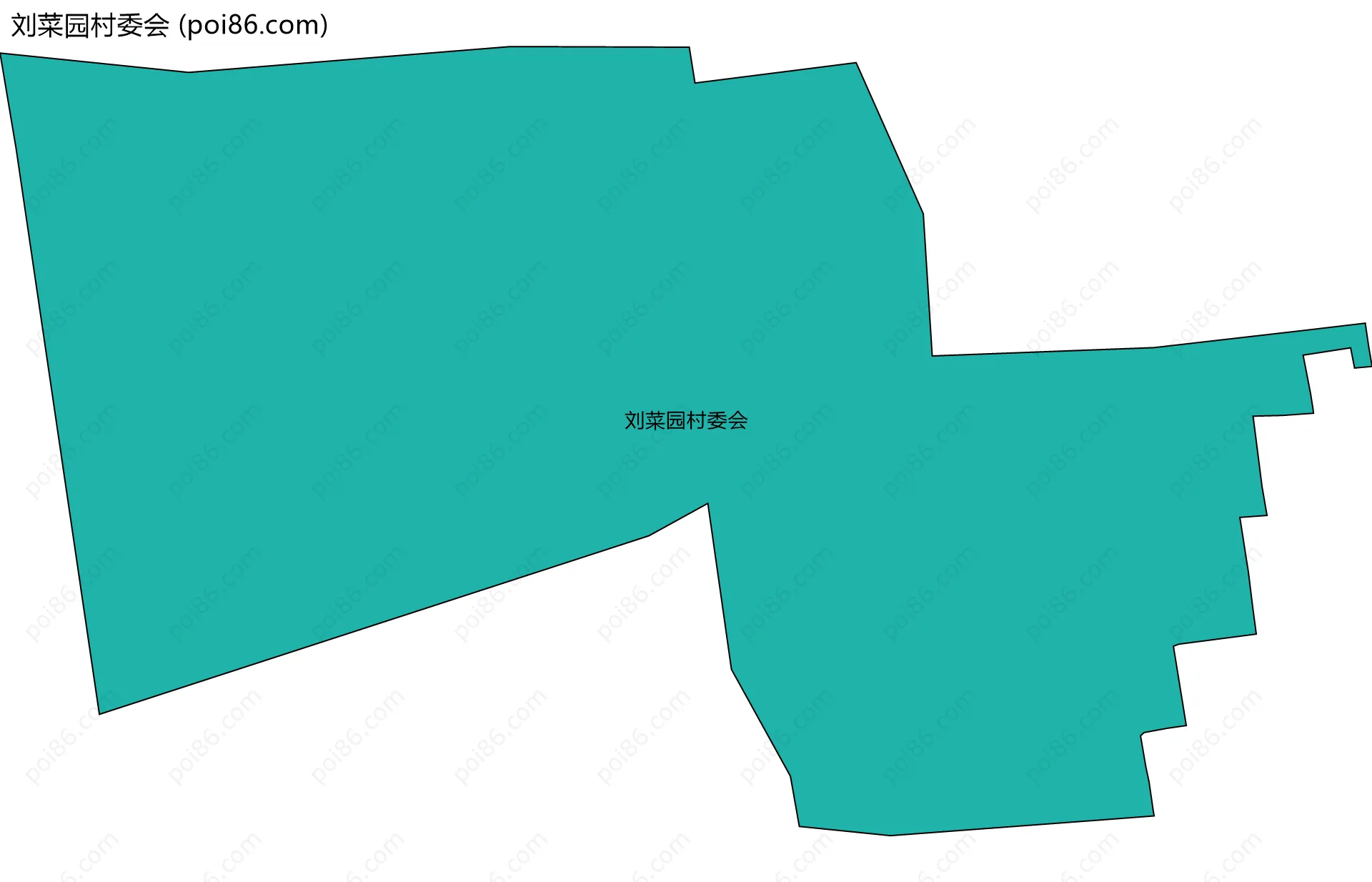 刘菜园村委会边界地图