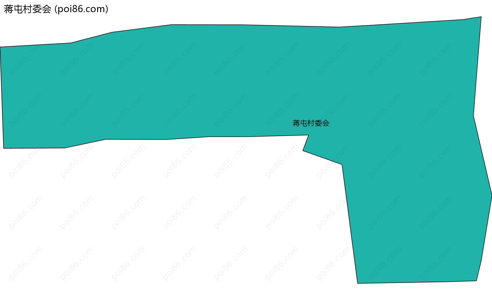 蒋屯村委会边界地图